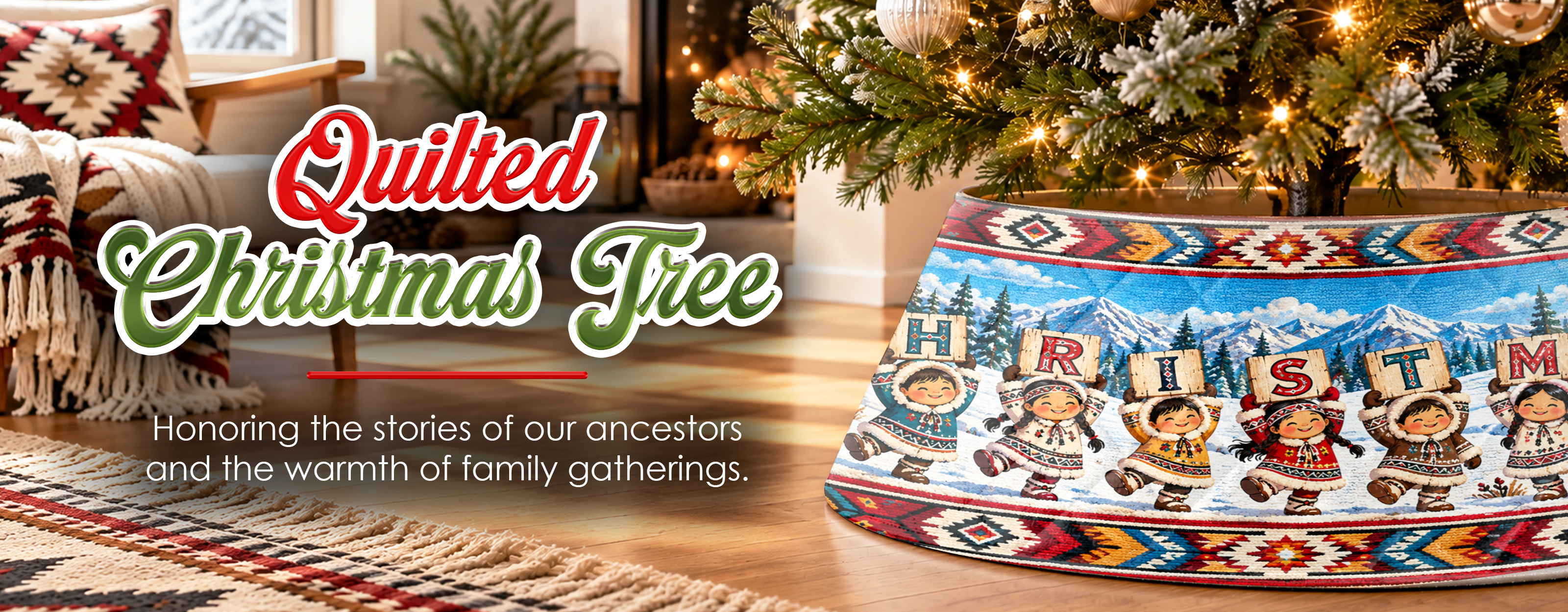 Quilted Tree Skirt Holiday Decor