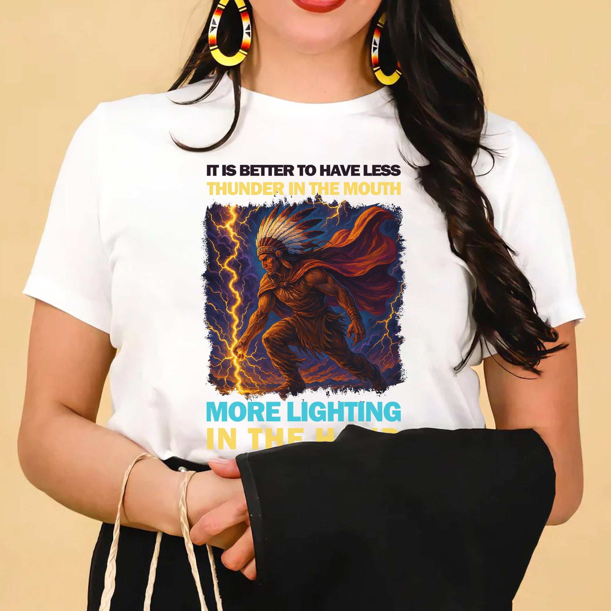 It Is Better To Have Less Thunder In The Mouth More Lighting In The Hand – Unisex T-Shirt/T-Shirt V-Neck/Hoodie/Sweatshirt