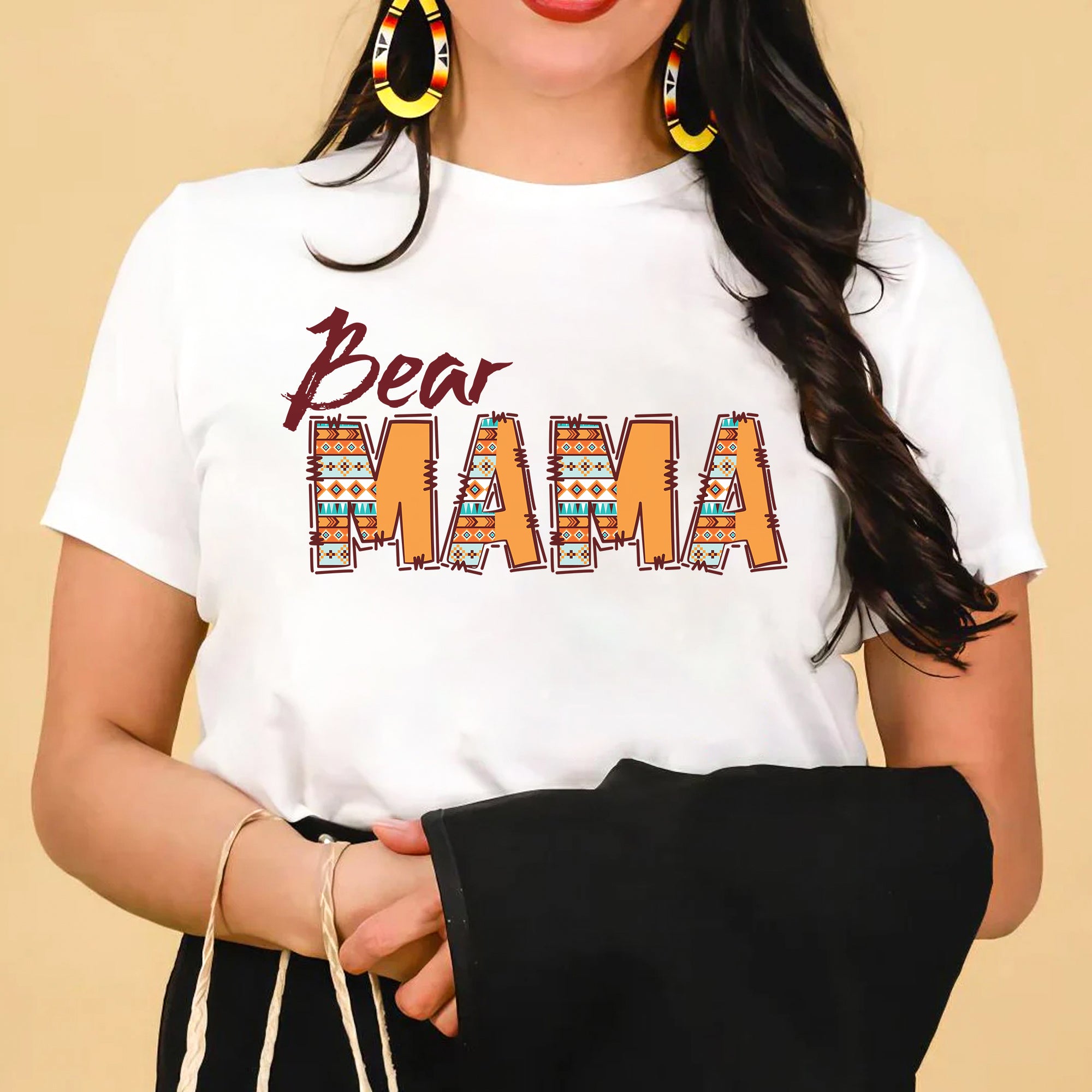 Bear Mama – Tribal Print Unisex T-Shirt/T-Shirt V-Neck/Hoodie/Sweatshirt