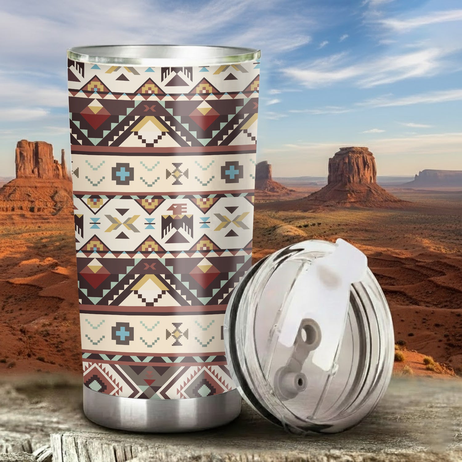 Aztec Navajo Tumbler Stainless Steel Drinking Cup