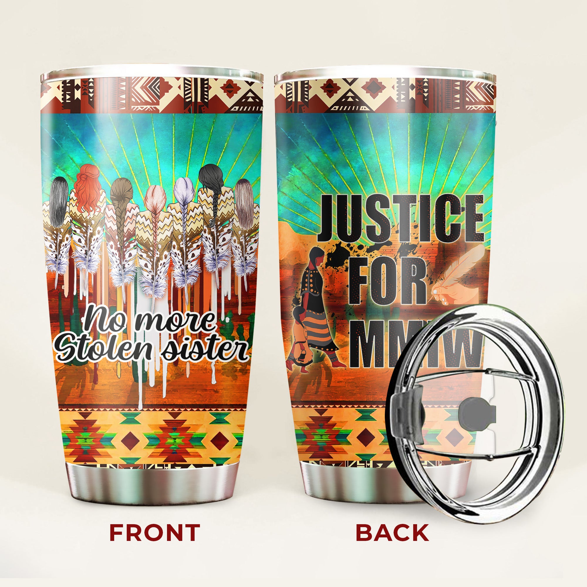 Justice For MMIW Native American Tumbler Stainless Steel Drinking Cup