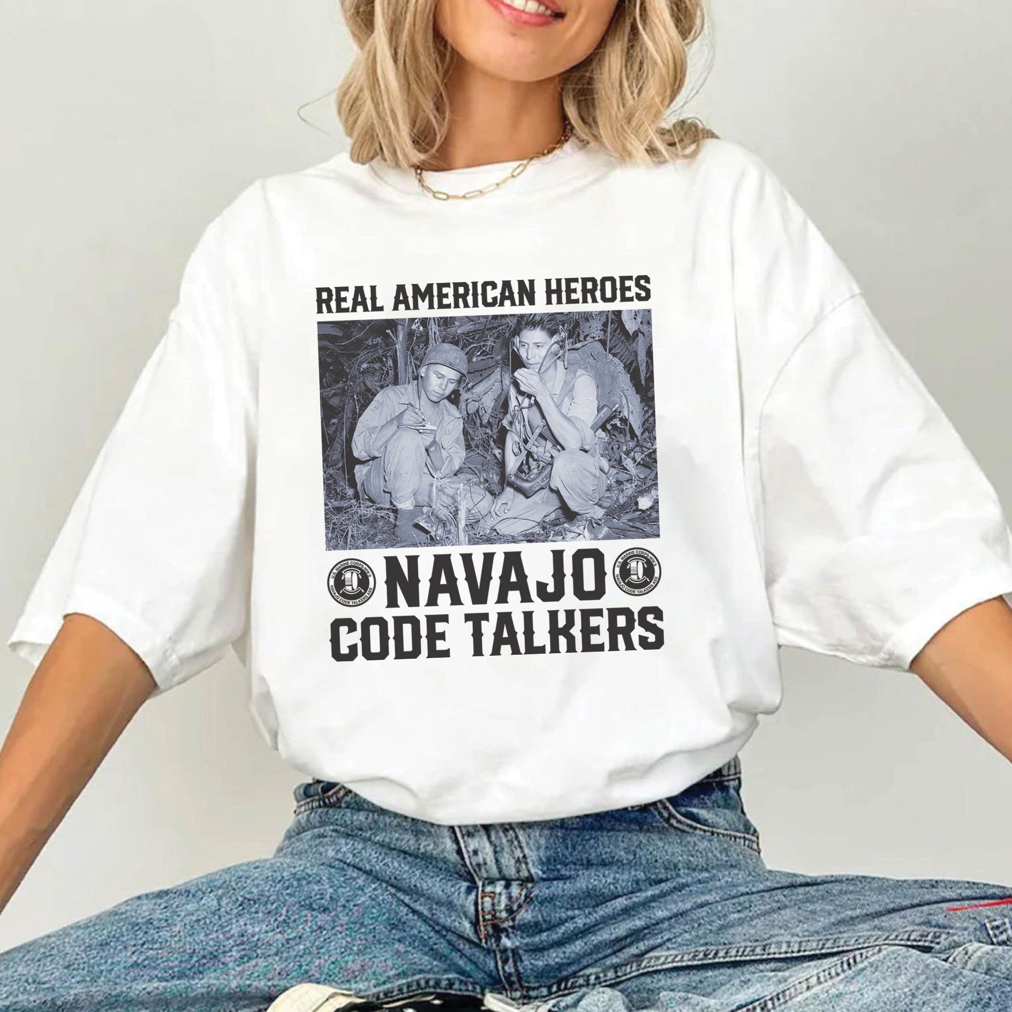 Real American Heroes – Navajo Code Talkers Unisex T-Shirt/T-Shirt V-Neck/Hoodie/Sweatshirt