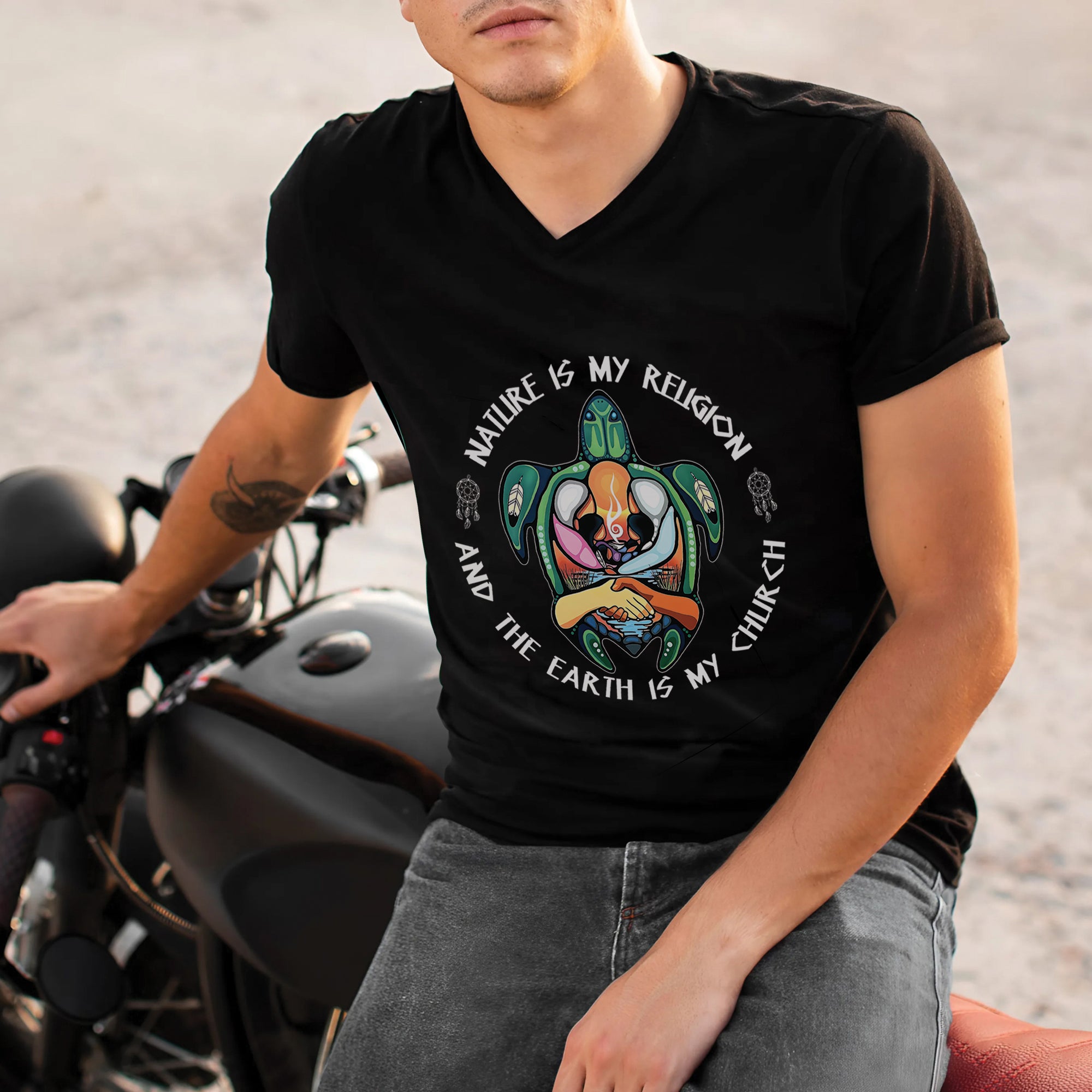 Nature Is My Religion And The Earth Is My Church Unisex T-Shirt/T-Shirt V-Neck/Hoodie/Sweatshirt - N36