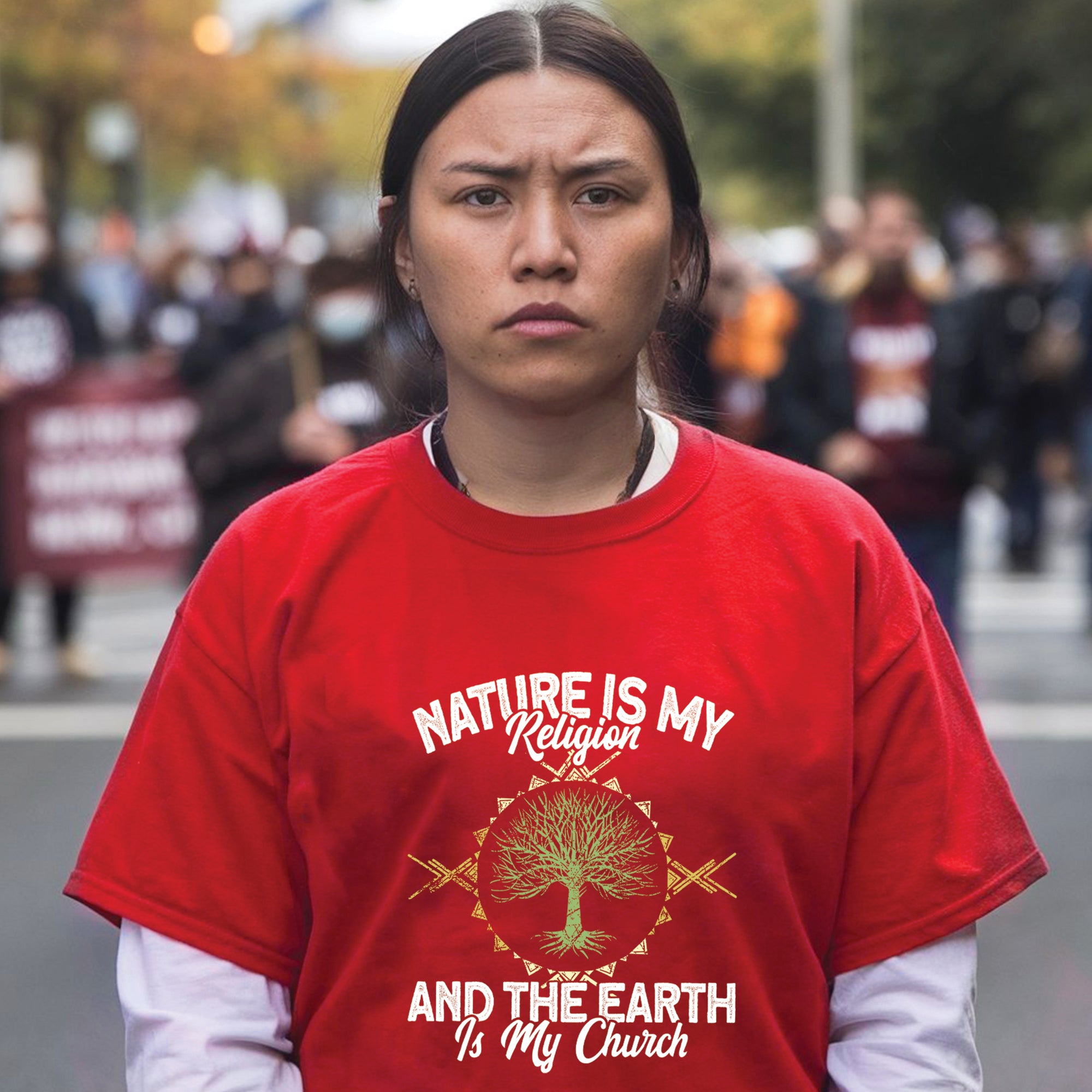 Nature Is My Religion And The Earth Is My Church Unisex T-Shirt/T-Shirt V-Neck/Hoodie/Sweatshirt - N33
