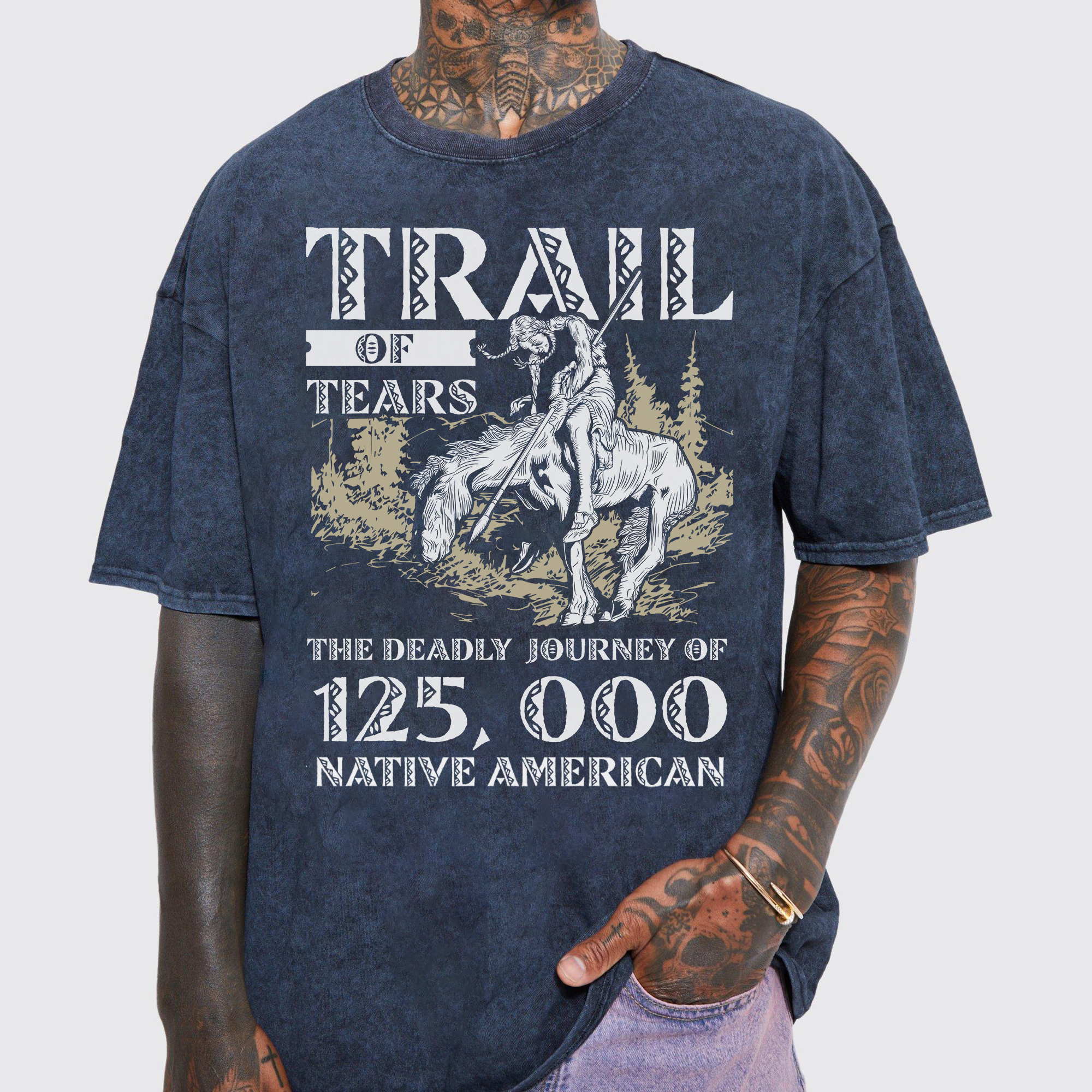 Trail of Tears Unisex Mineral Washed T-Shirt