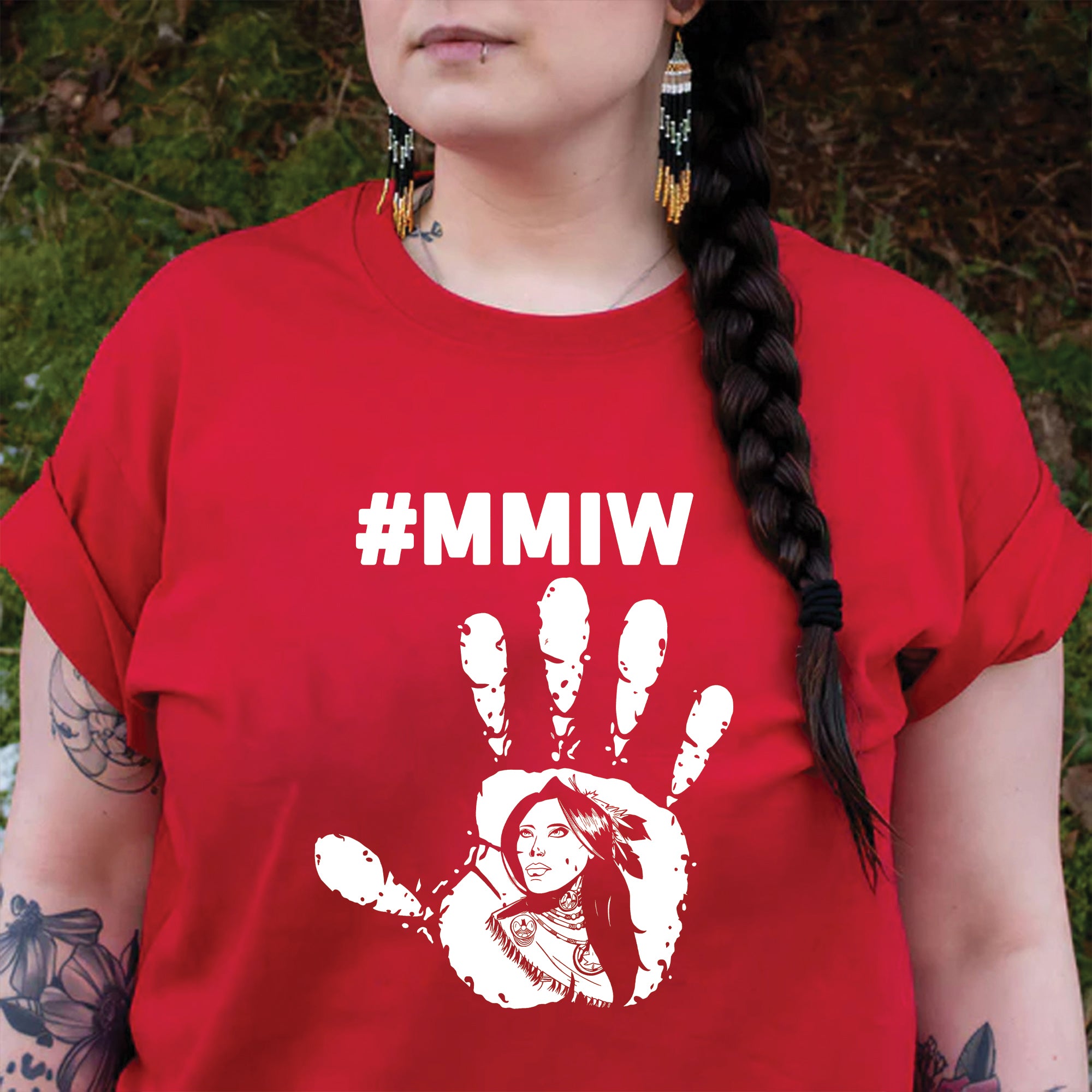 MMIW Red Handprint Native American Unisex T-shirt/T-shirt V-Neck/Hoodie/Sweatshirt
