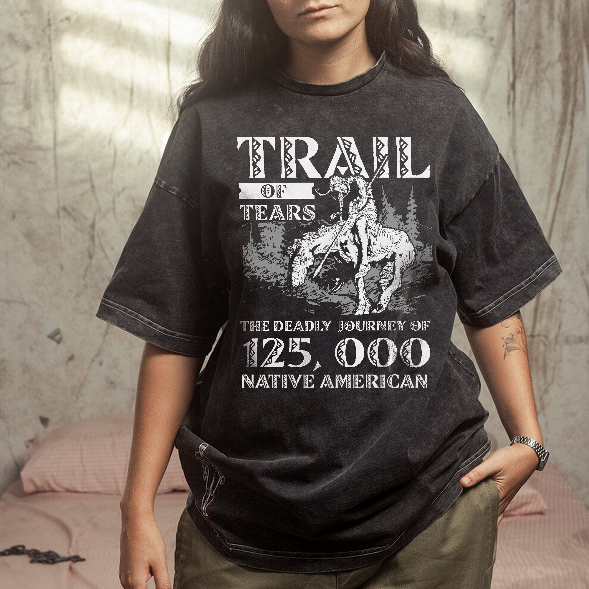 Trail of Tears Unisex Mineral Washed T-Shirt