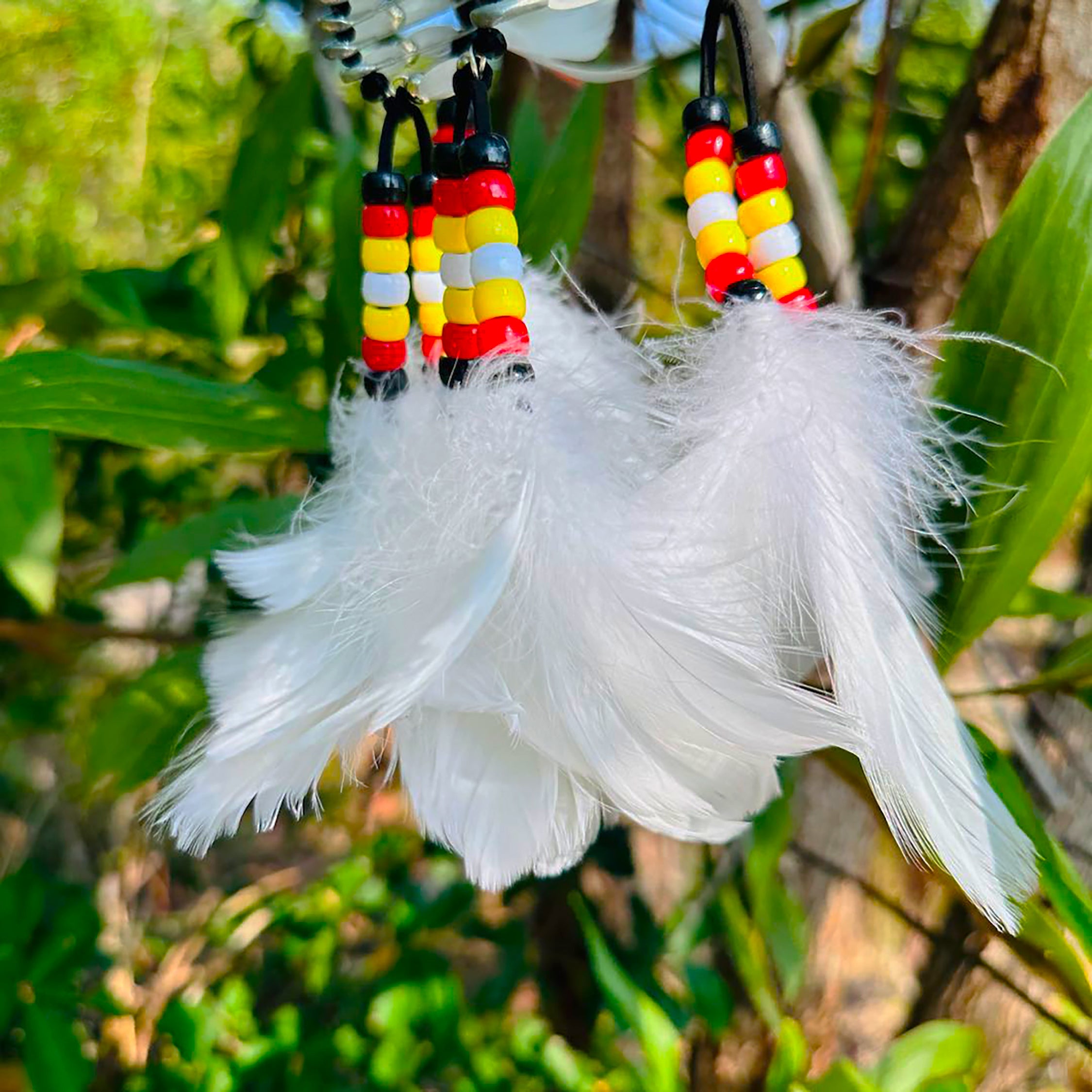 SALE 50% OFF - White Feather Native American Headdress