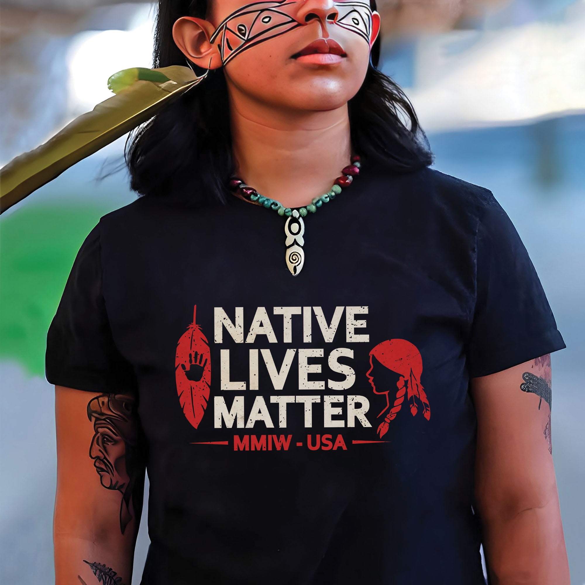 Native Lives Matter Indigenous Awareness MMIW USA Unisex T-shirt/T-shirt V-Neck/Hoodie/Sweatshirt
