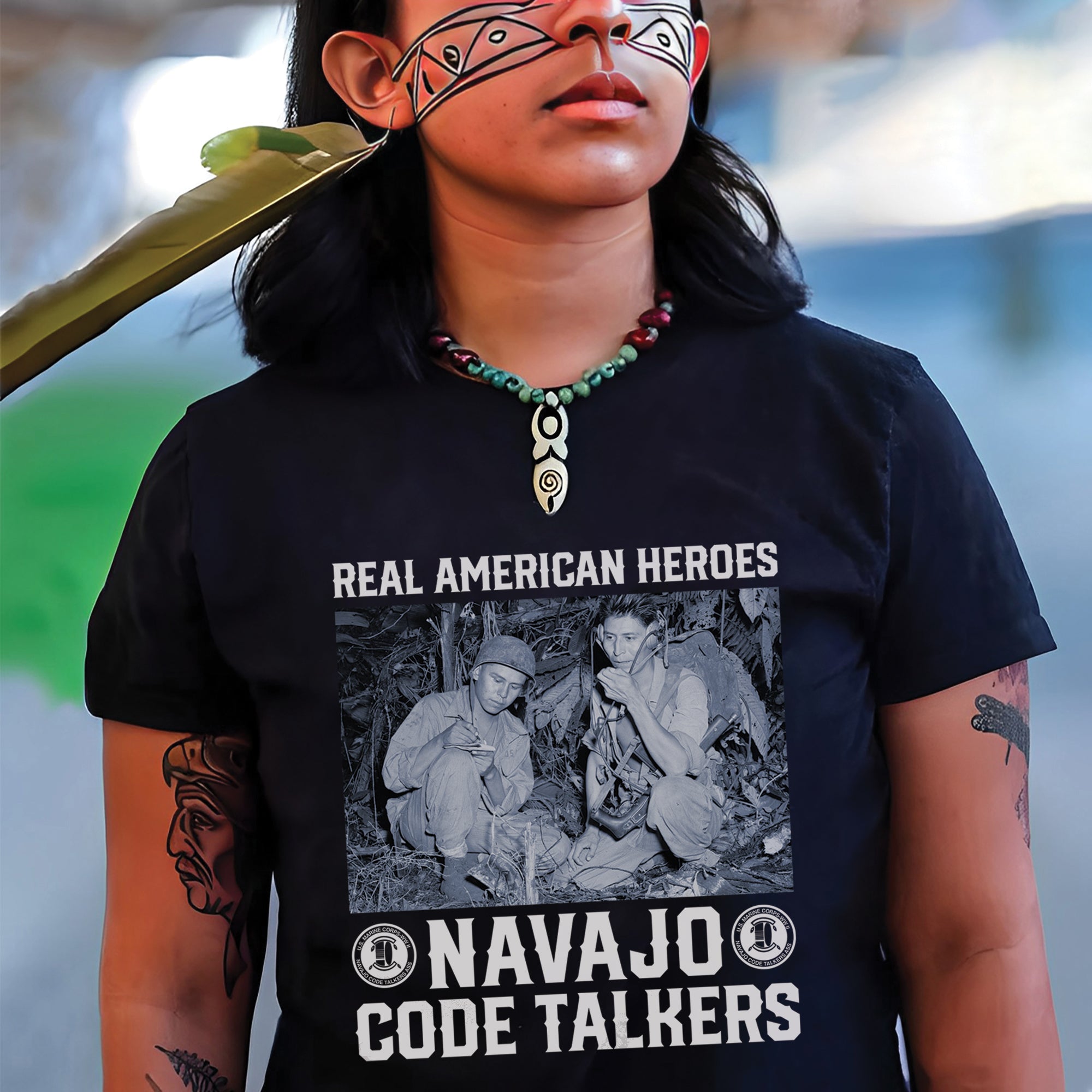 Real American Heroes – Navajo Code Talkers Unisex T-Shirt/T-Shirt V-Neck/Hoodie/Sweatshirt