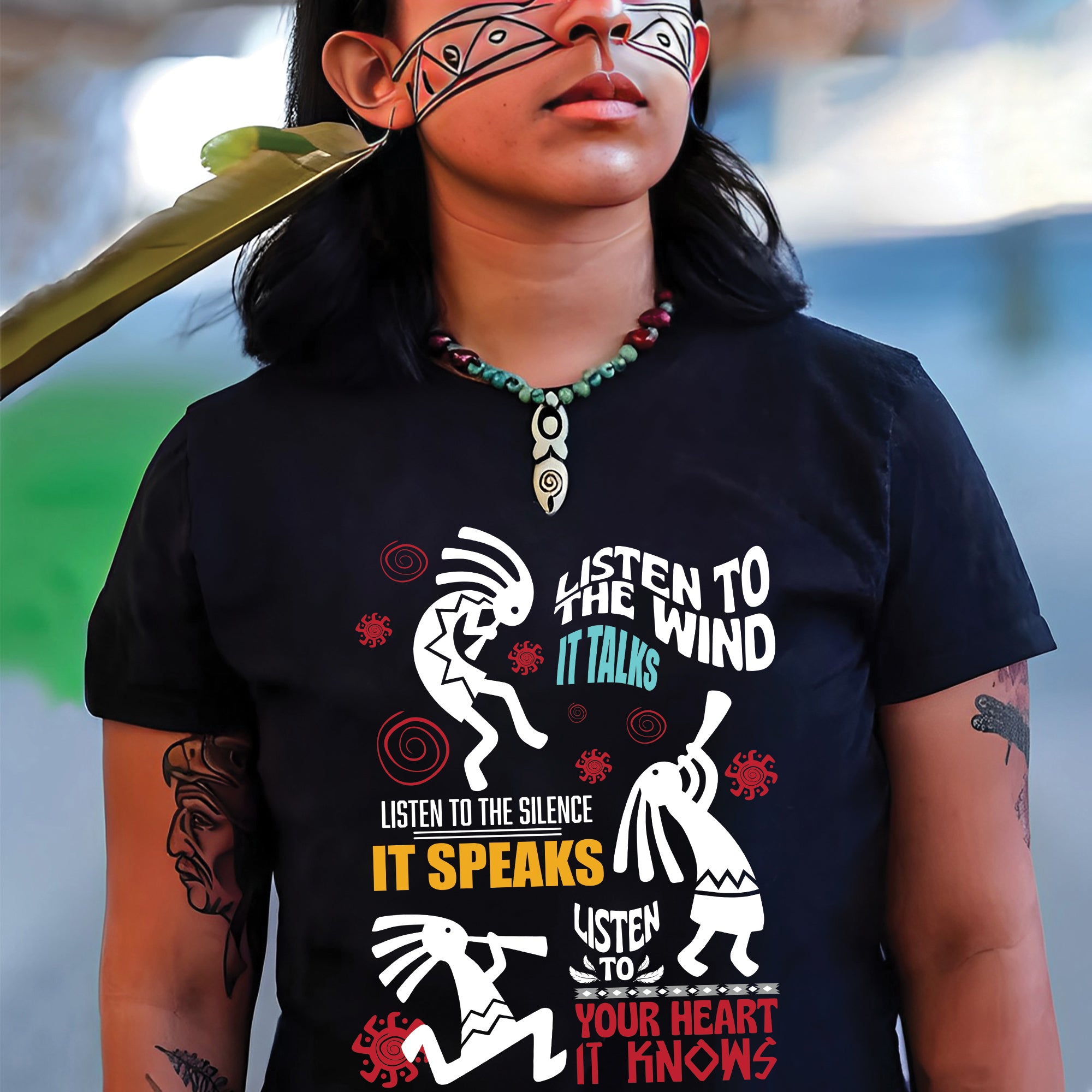 Listen to the Wind It Talks Native American Indigenous Spiritual Unisex T-shirt/T-shirt V-neck/Hoodie/Sweatshirt