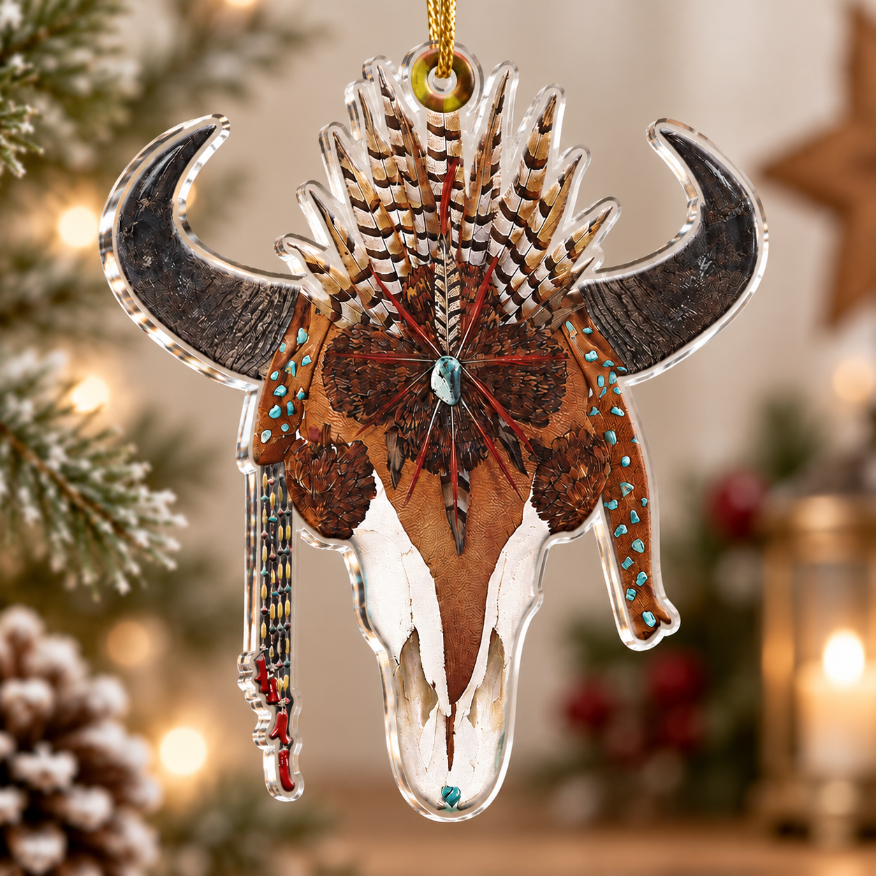 Buffalo Feather Native American - Unique Gift Decor Flat Acrylic
