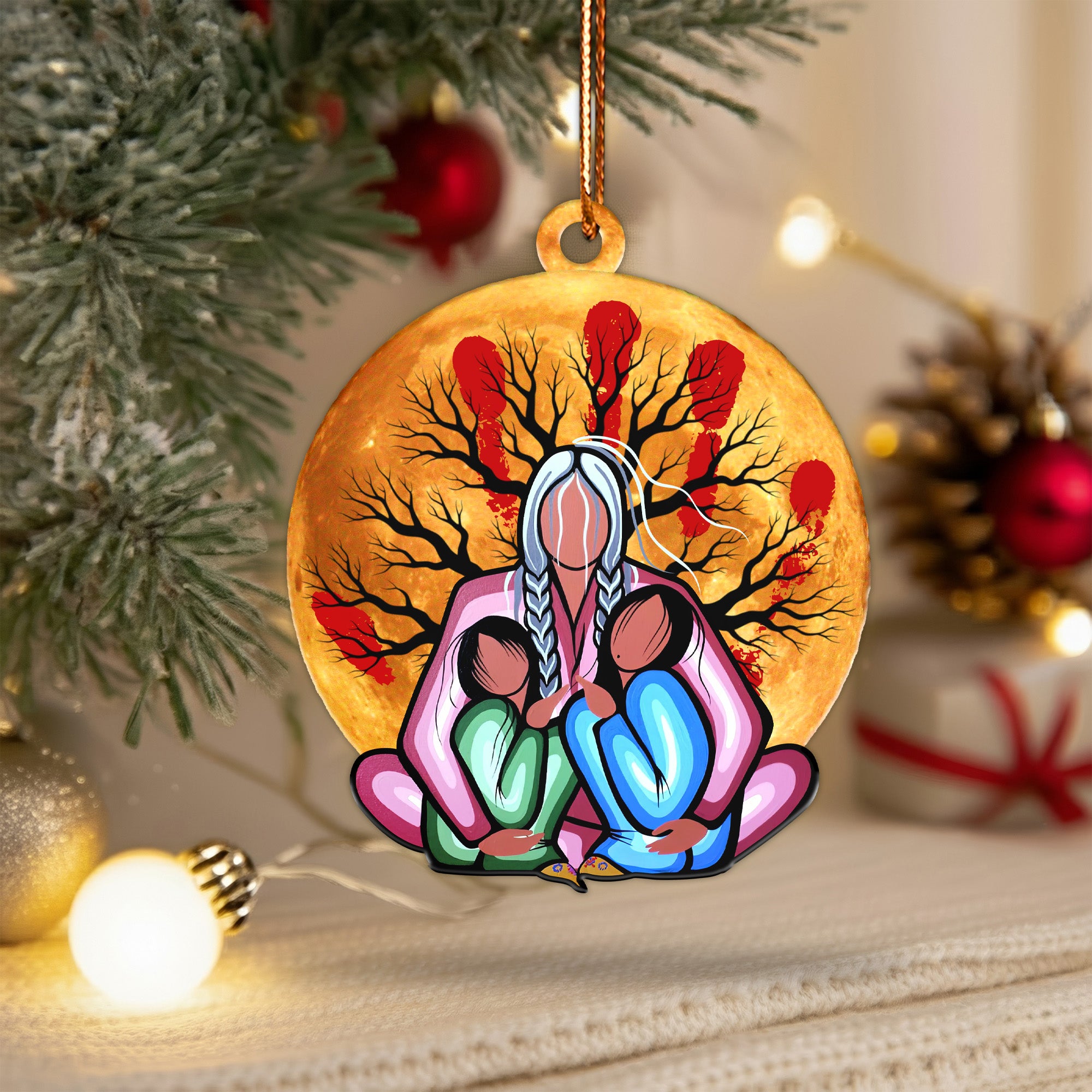 Embrace of the Ancestors Native Memorial Ornament Unique Christmas Gift Decor Flat Acrylic