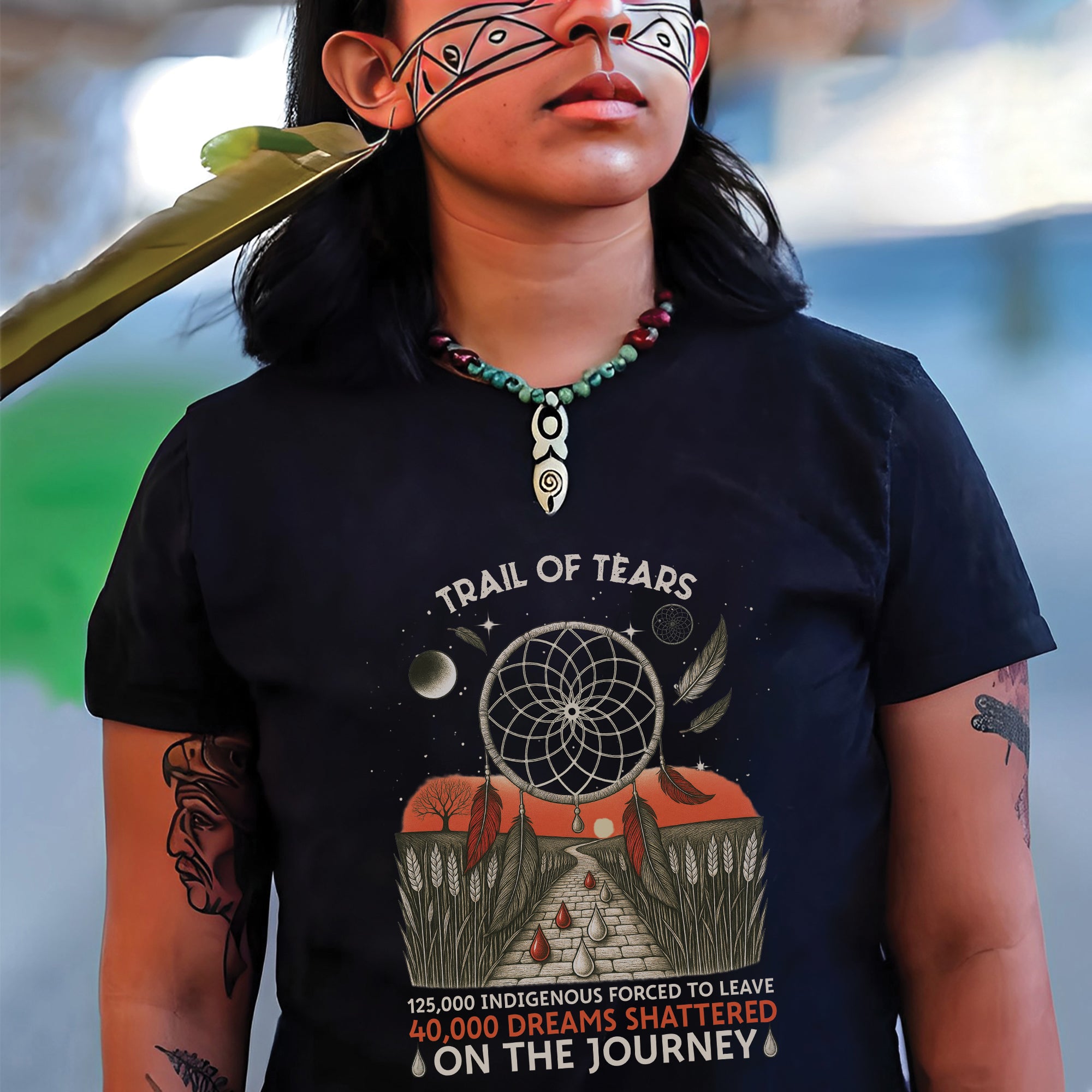Trail of Tears Blood Tears Road - Unisex T-Shirt/T-Shirt V-Neck/Hoodie/Sweatshirt