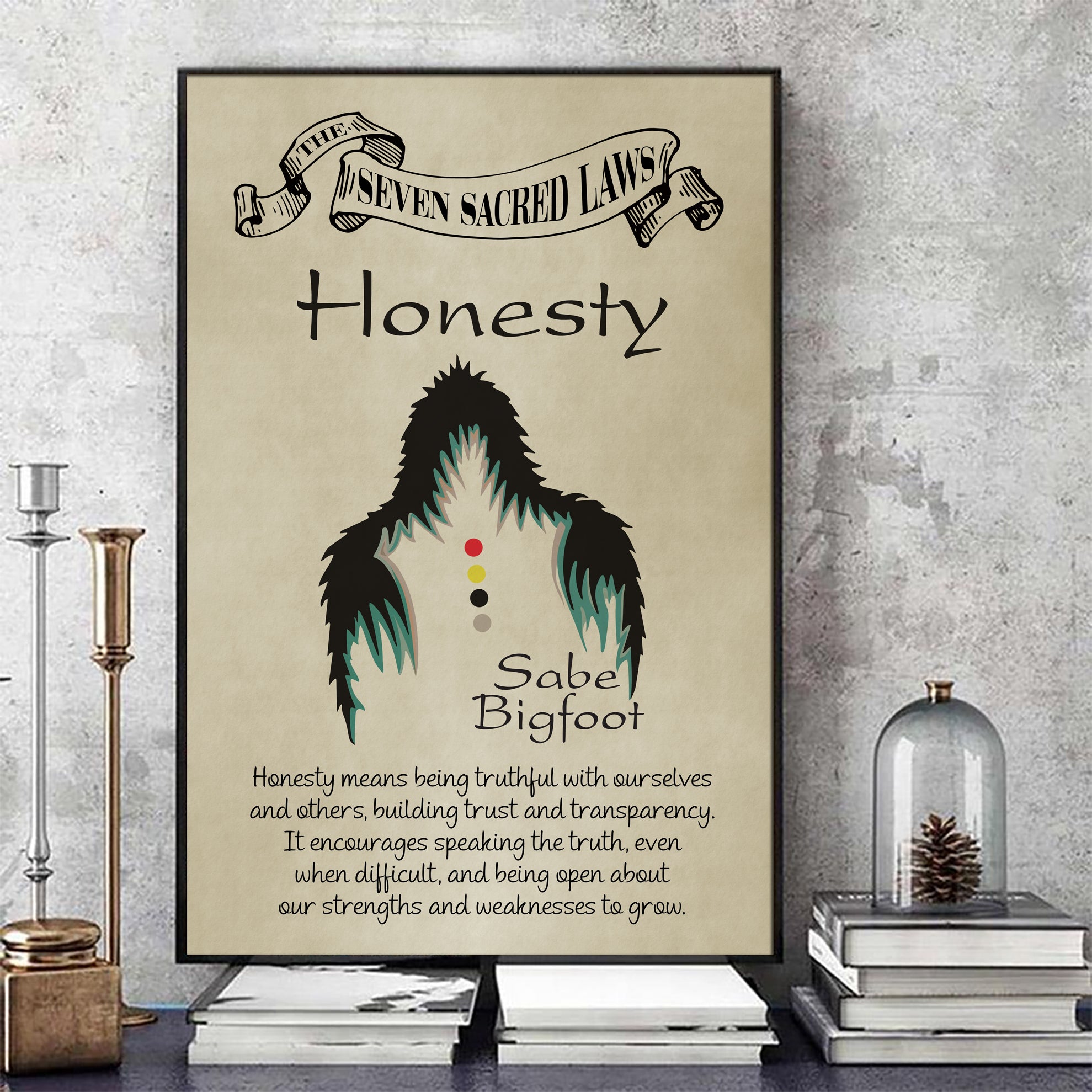 Honesty – Seven Sacred Laws Native American Spiritual Teaching Wall Art Poster/ Canvas