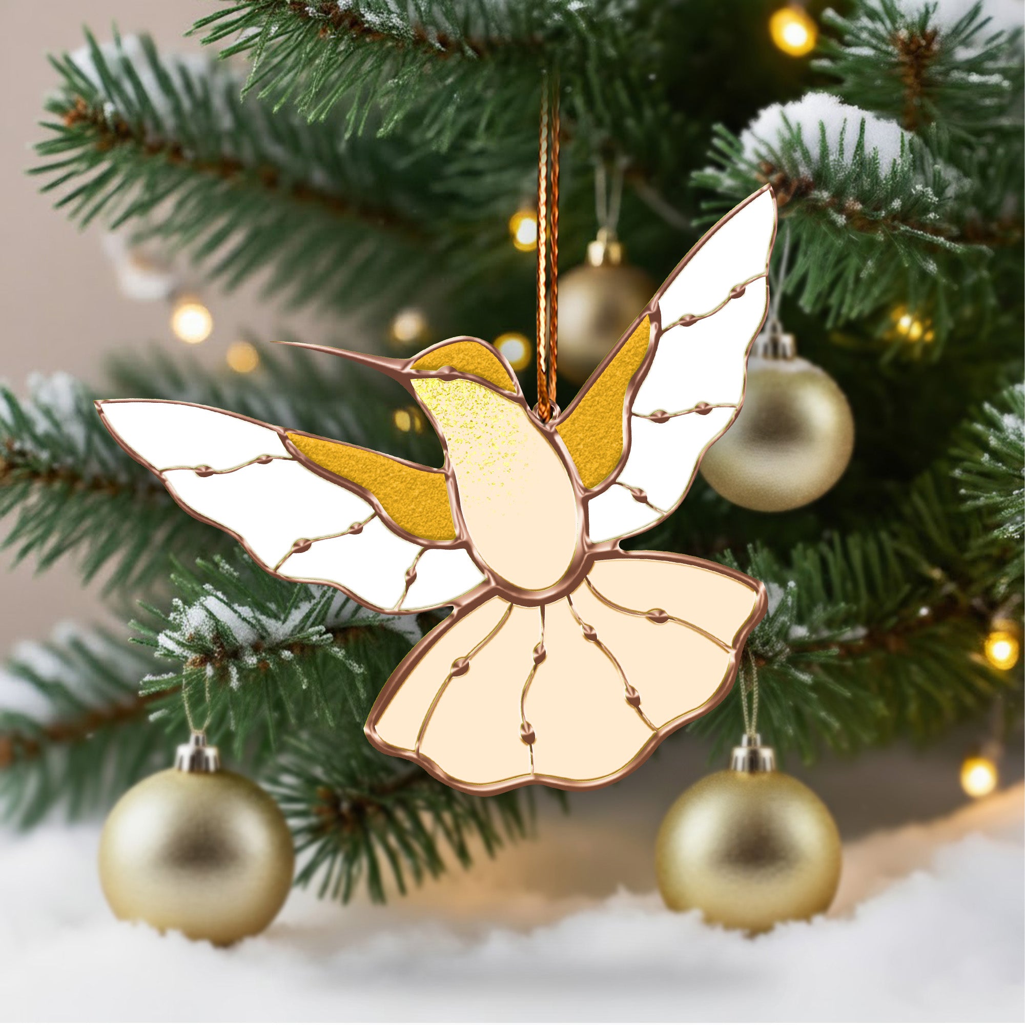 Sacred Spirit Hummingbird Ornament Unique Christmas Gift Decor Flat Acrylic