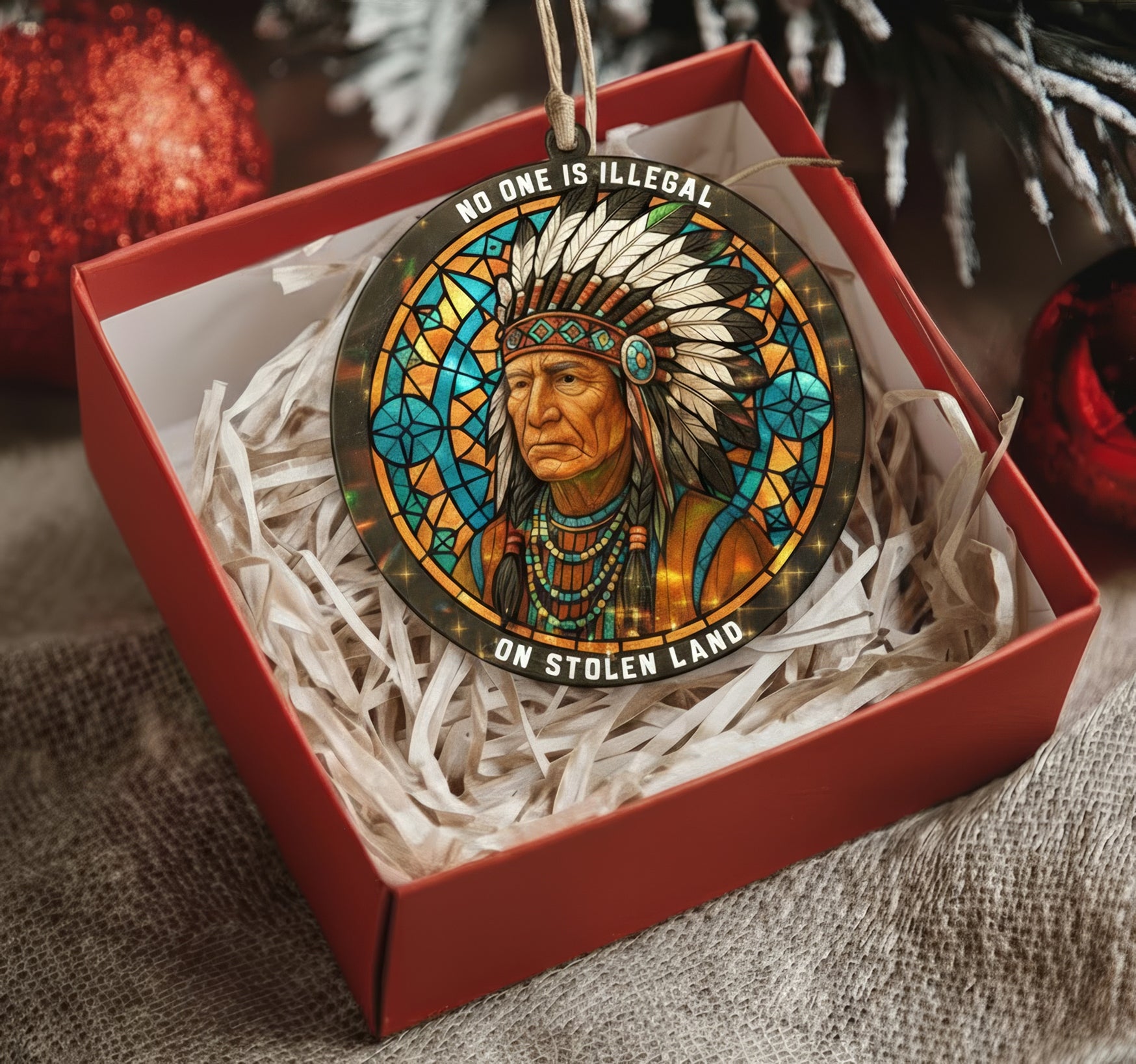 Chief's Legacy - No One Is Illegal on Stolen Land - Unique Christmas Gift Decor Flat Acrylic