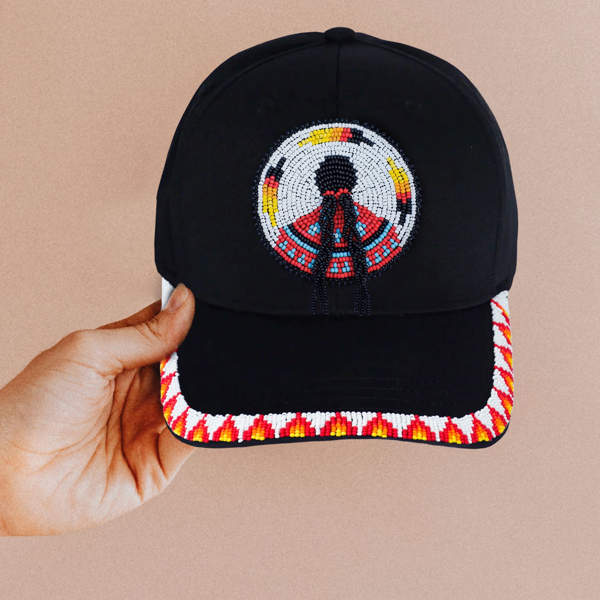 SALE 50% OFF - MMIW Indigenous Women Handmade Beaded Cap WCS