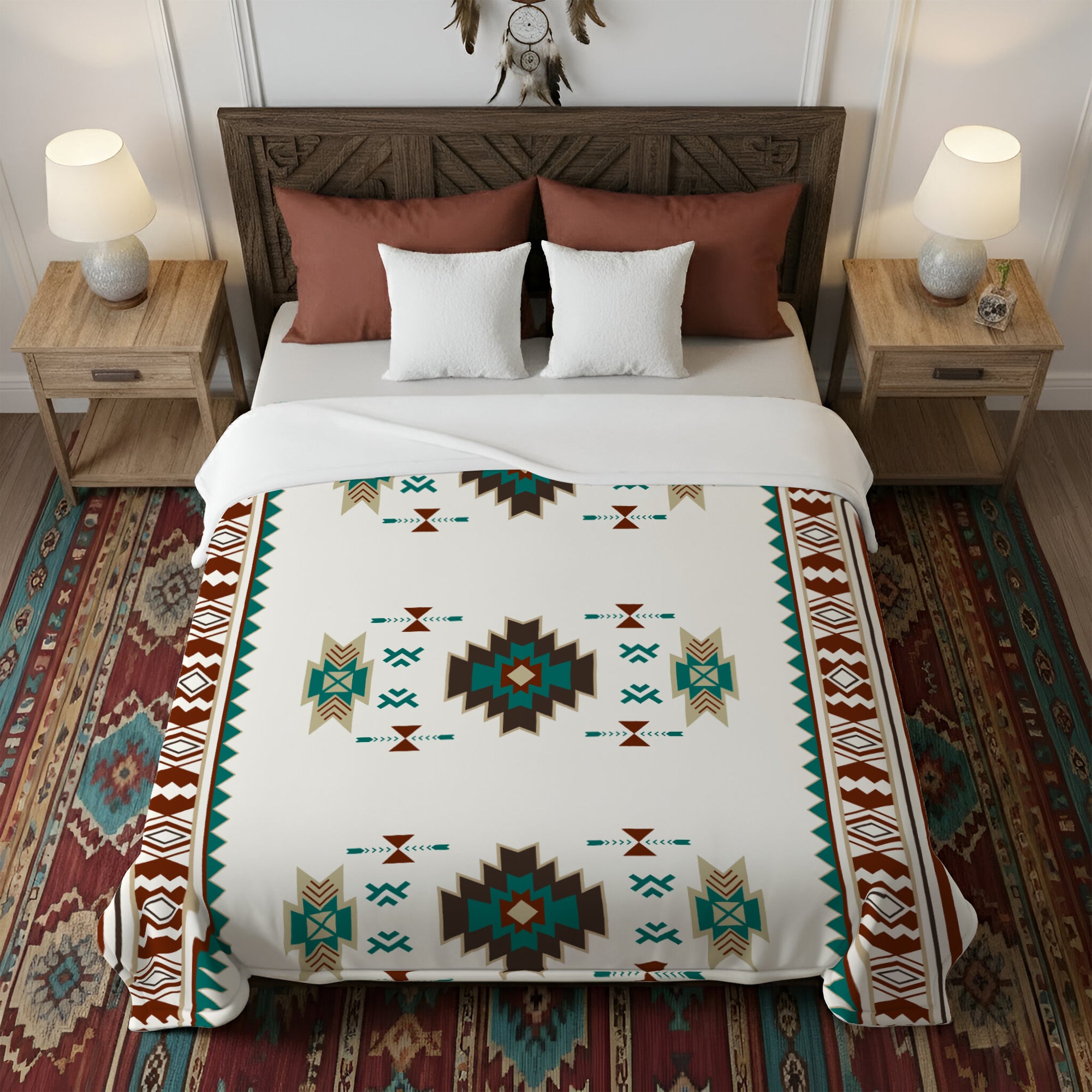 Sacred Spirit of the Earth Native American Cozy Fleece Blanket