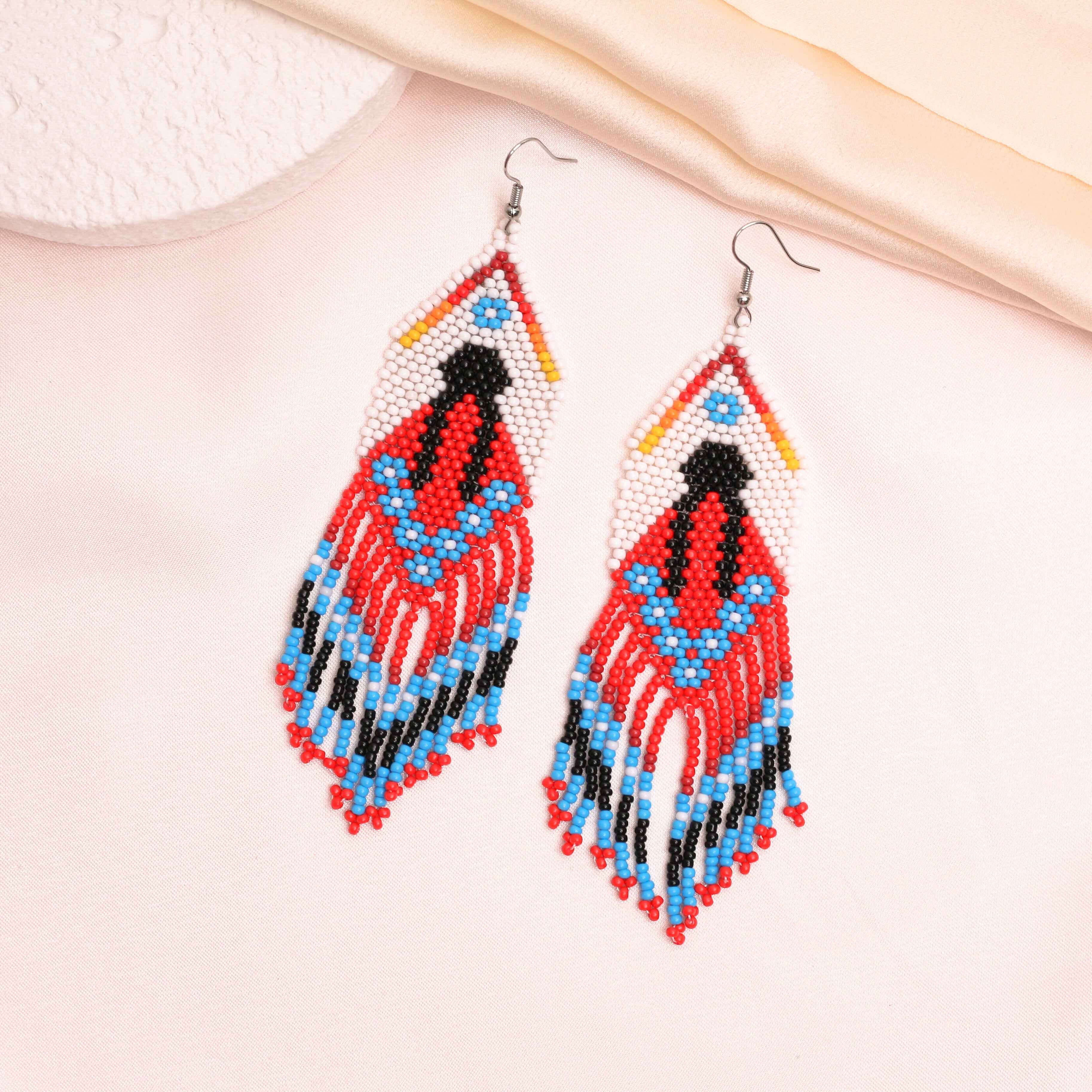 SALE 50% OFF - Indigenous Women Pattern Beaded Handmade Earrings For Women