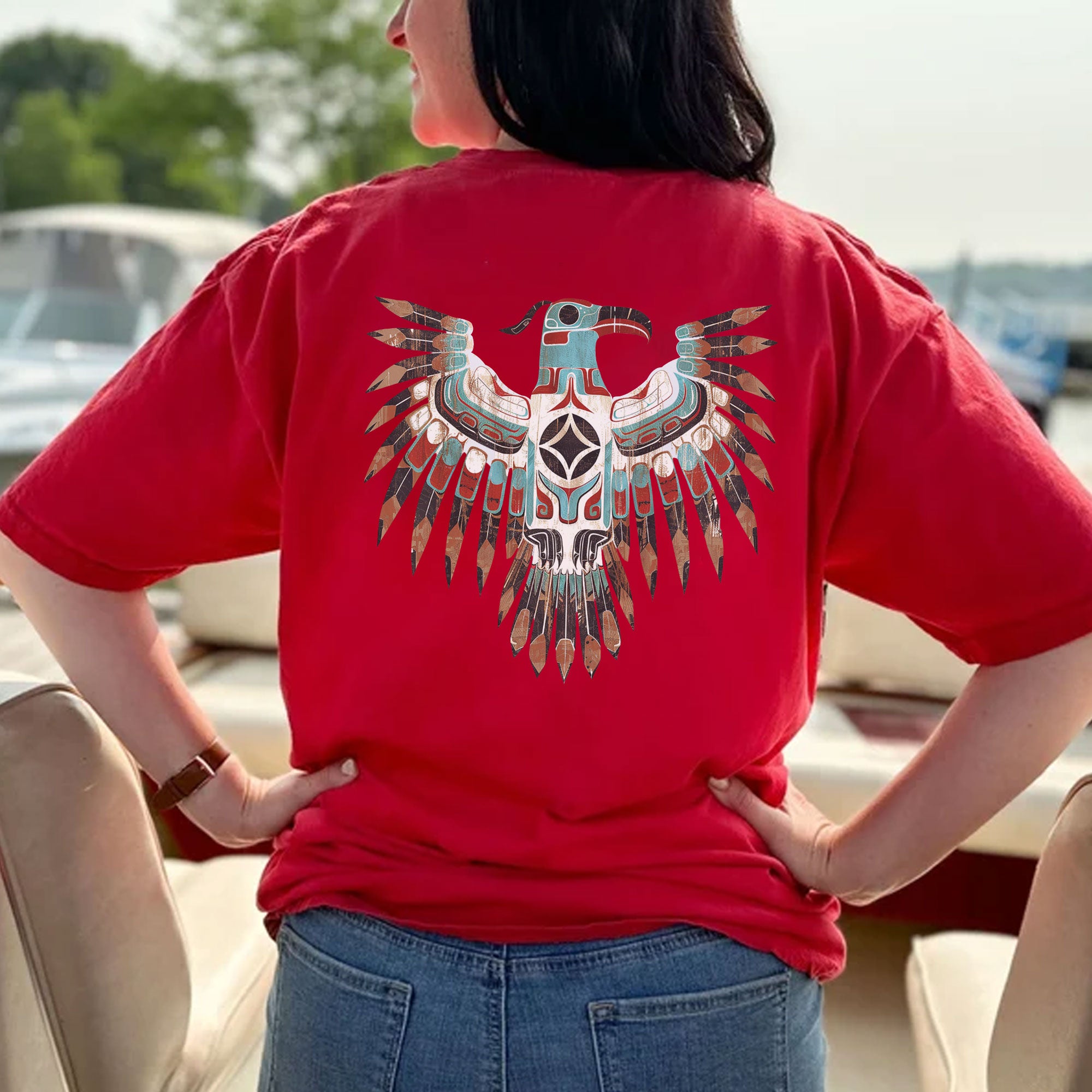 Thunderbird Eagle Tribal – Two Sides Print Native American Symbol Unisex T-Shirt/T-Shirt V-Neck/Hoodie/Sweatshirt