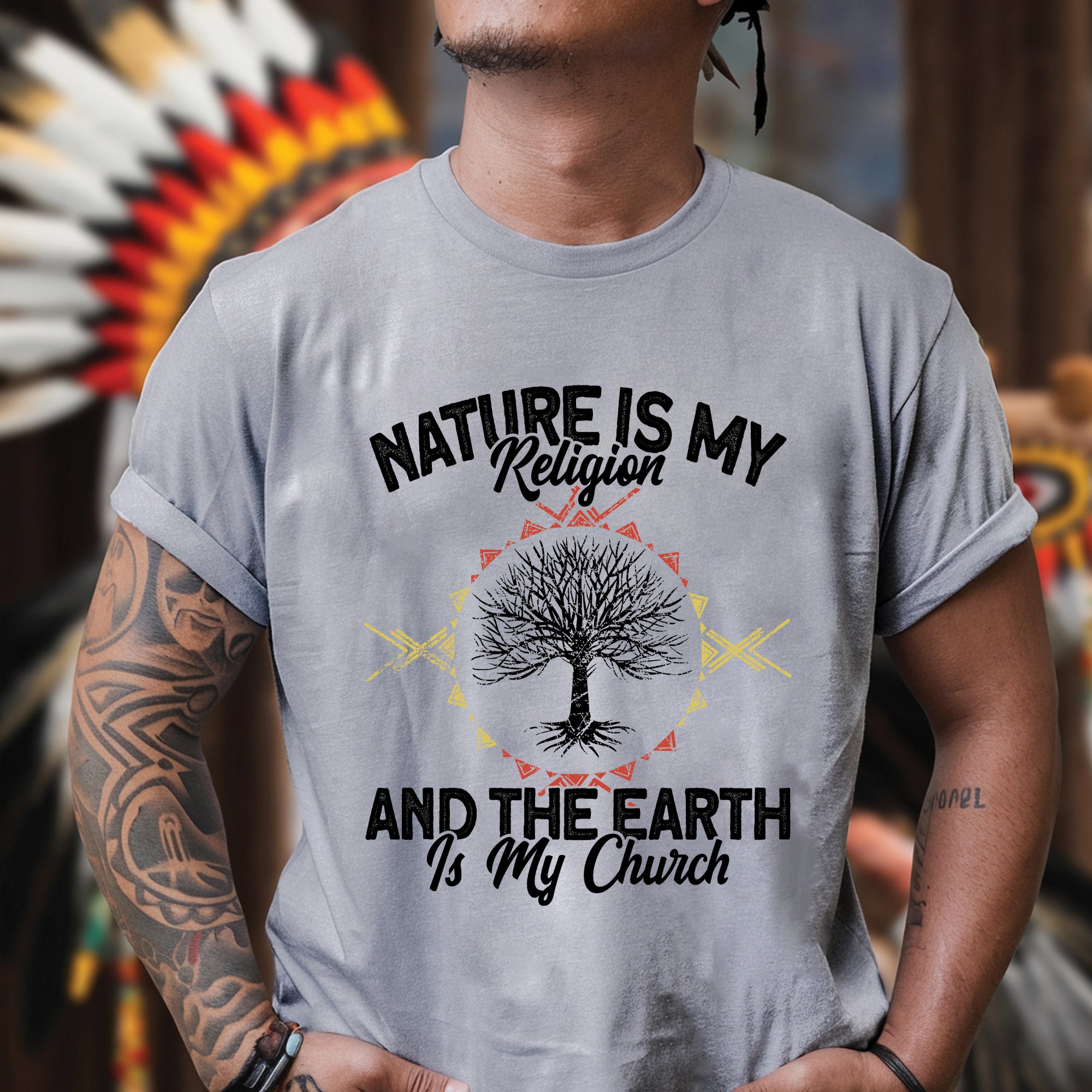 Nature Is My Religion And The Earth Is My Church Unisex T-Shirt/T-Shirt V-Neck/Hoodie/Sweatshirt - N33