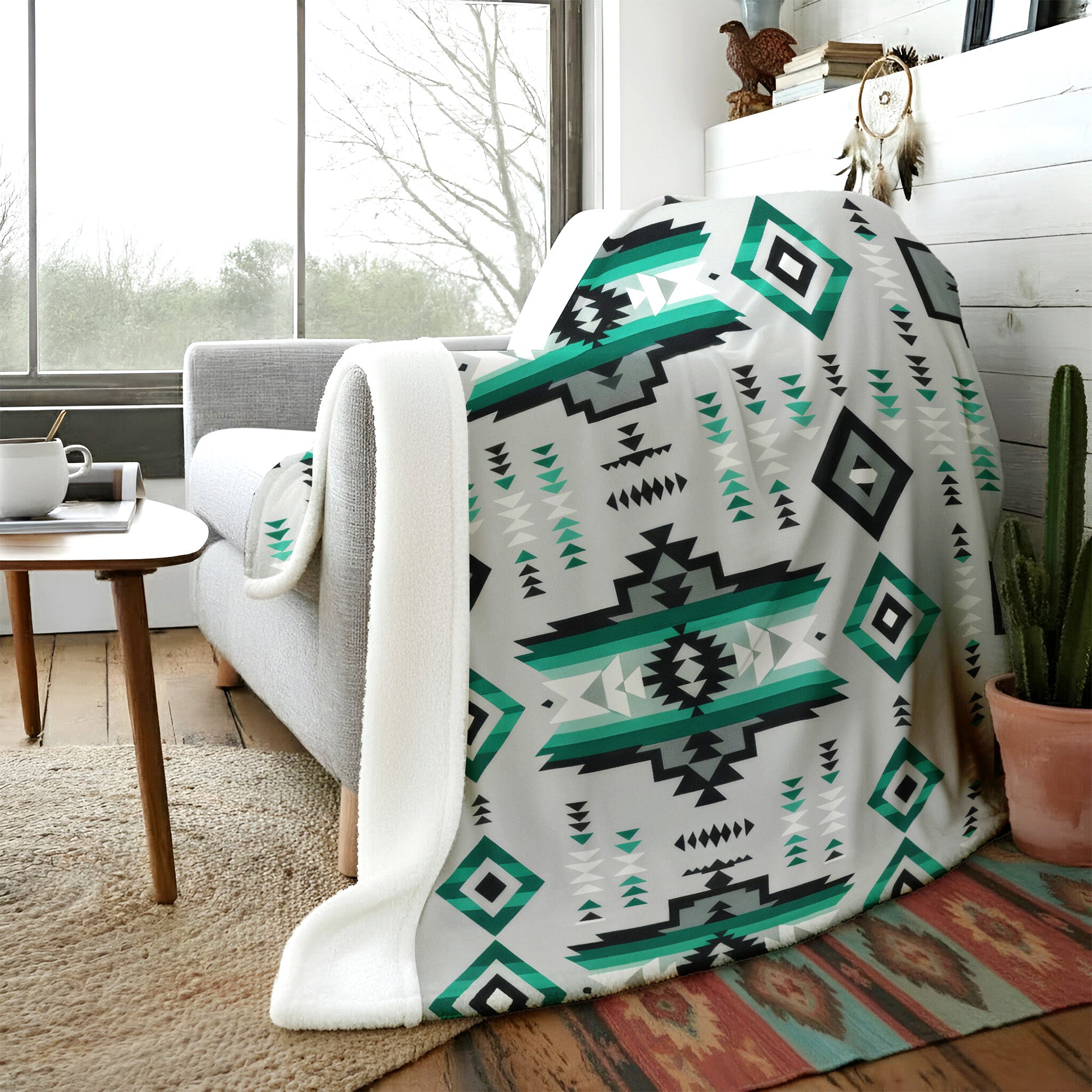 Emerald Horizon Soft And Warm Fleece Blanket