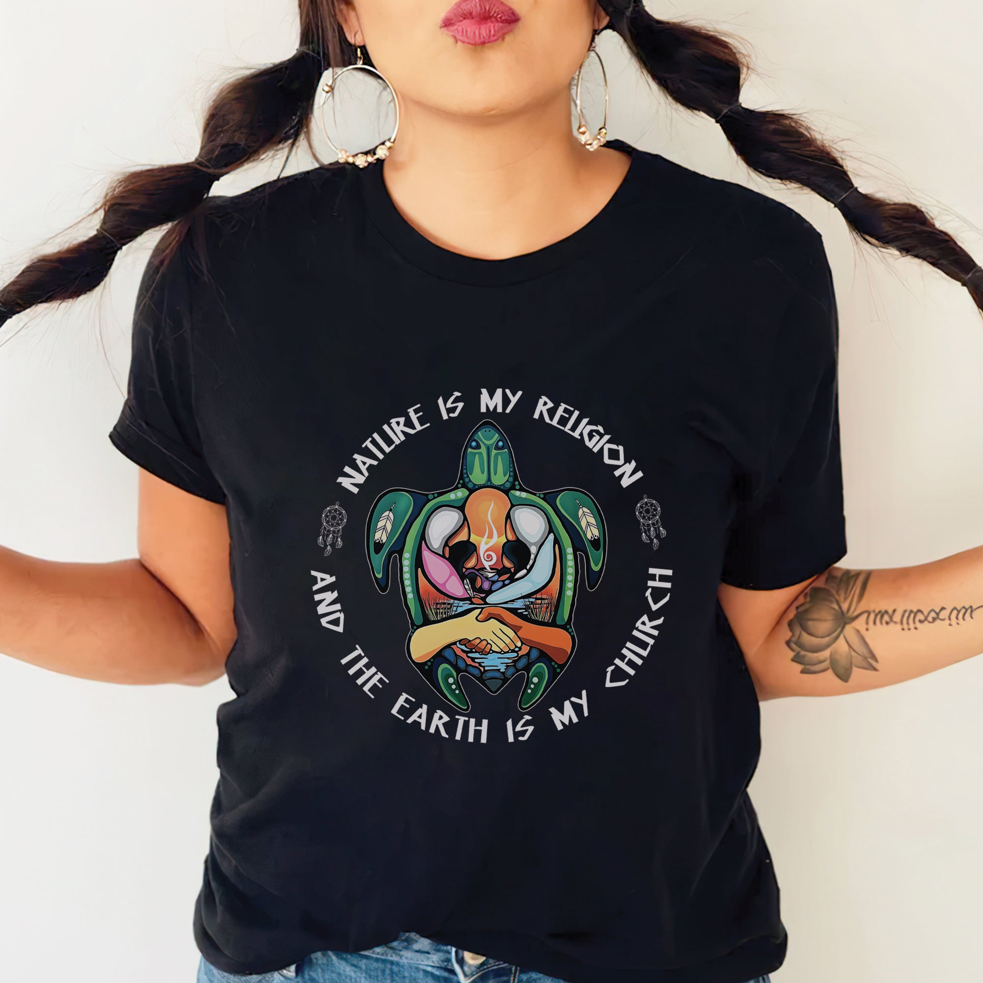 Nature Is My Religion And The Earth Is My Church Unisex T-Shirt/T-Shirt V-Neck/Hoodie/Sweatshirt - N36