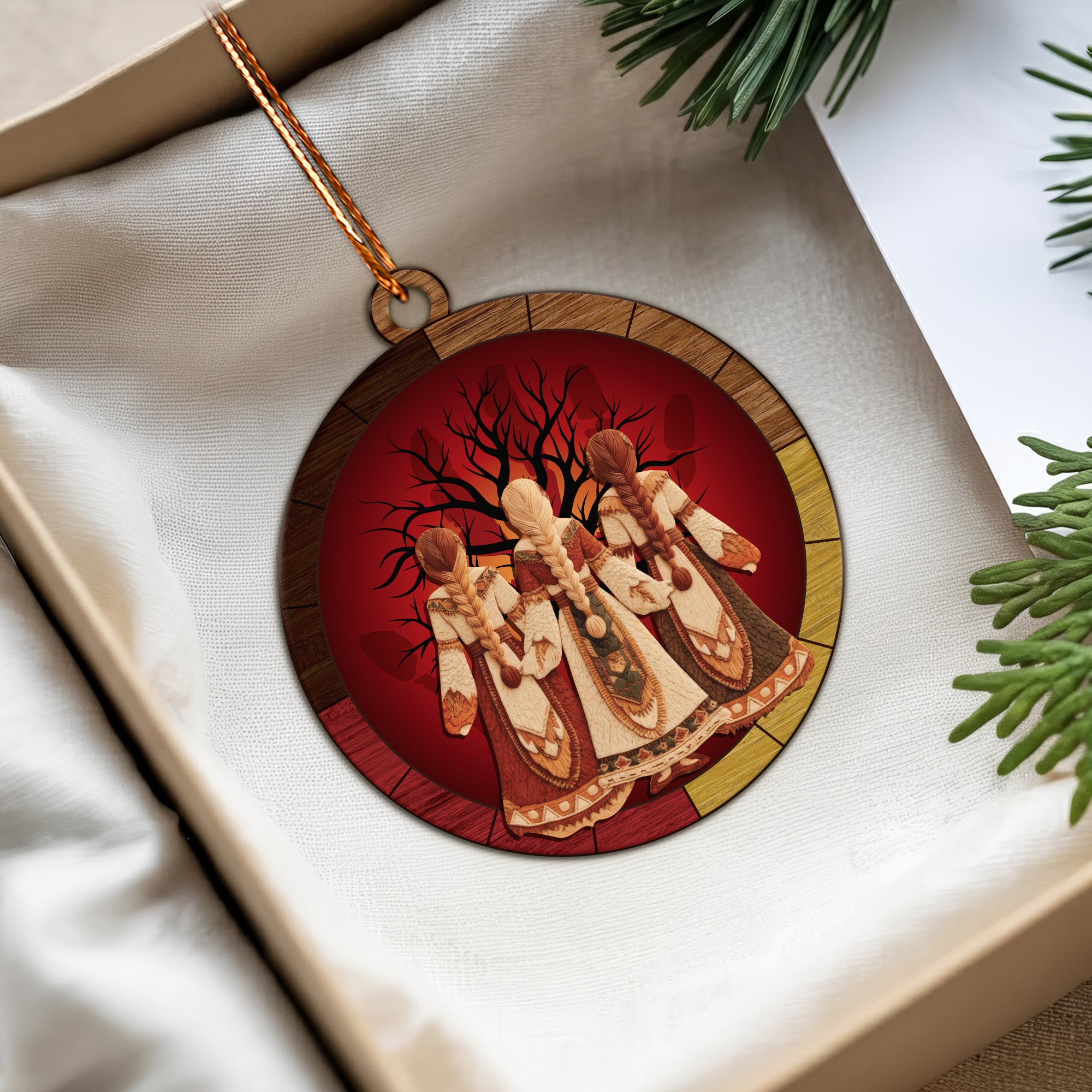 Three Sisters Ornament Native American Sacred Sisterhood Unique Christmas Gift Decor Flat Acrylic