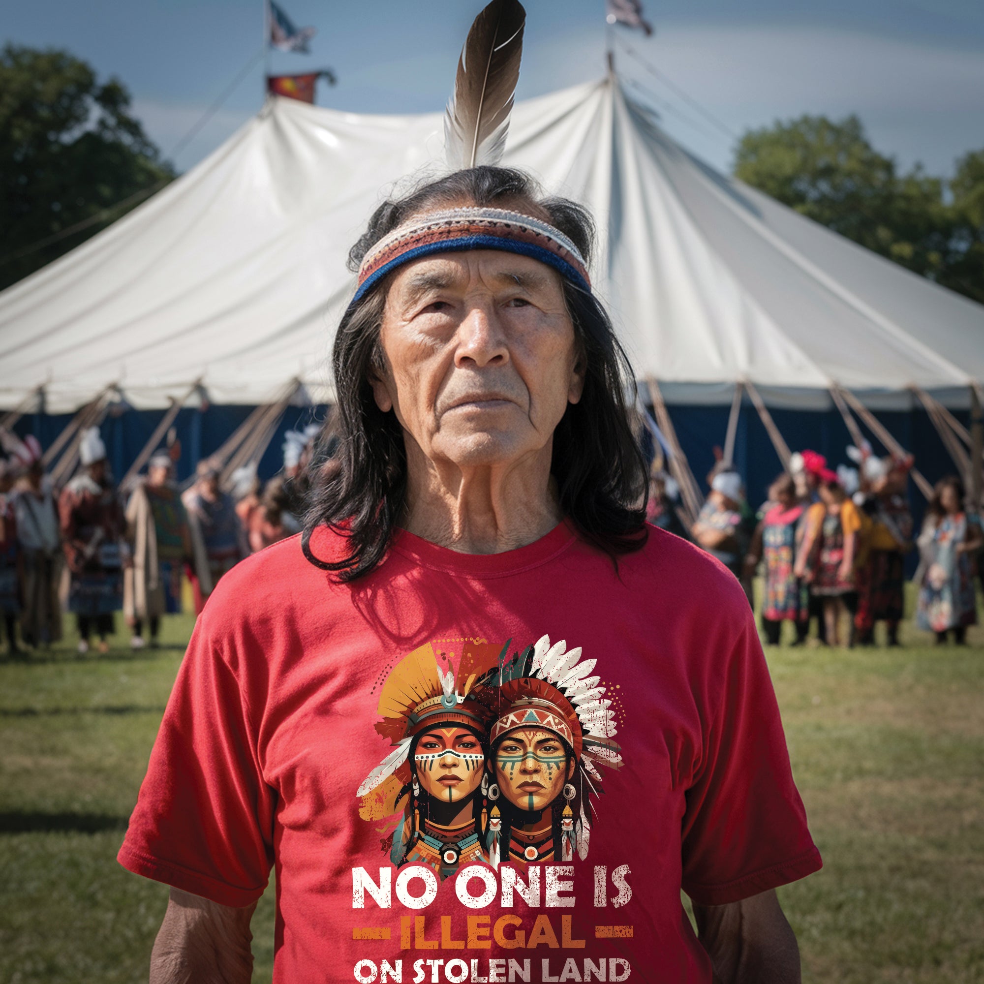 No One Is Illegal On Stolen Land - Unisex T-Shirt/T-Shirt V-Neck/Hoodie/Sweatshirt N87