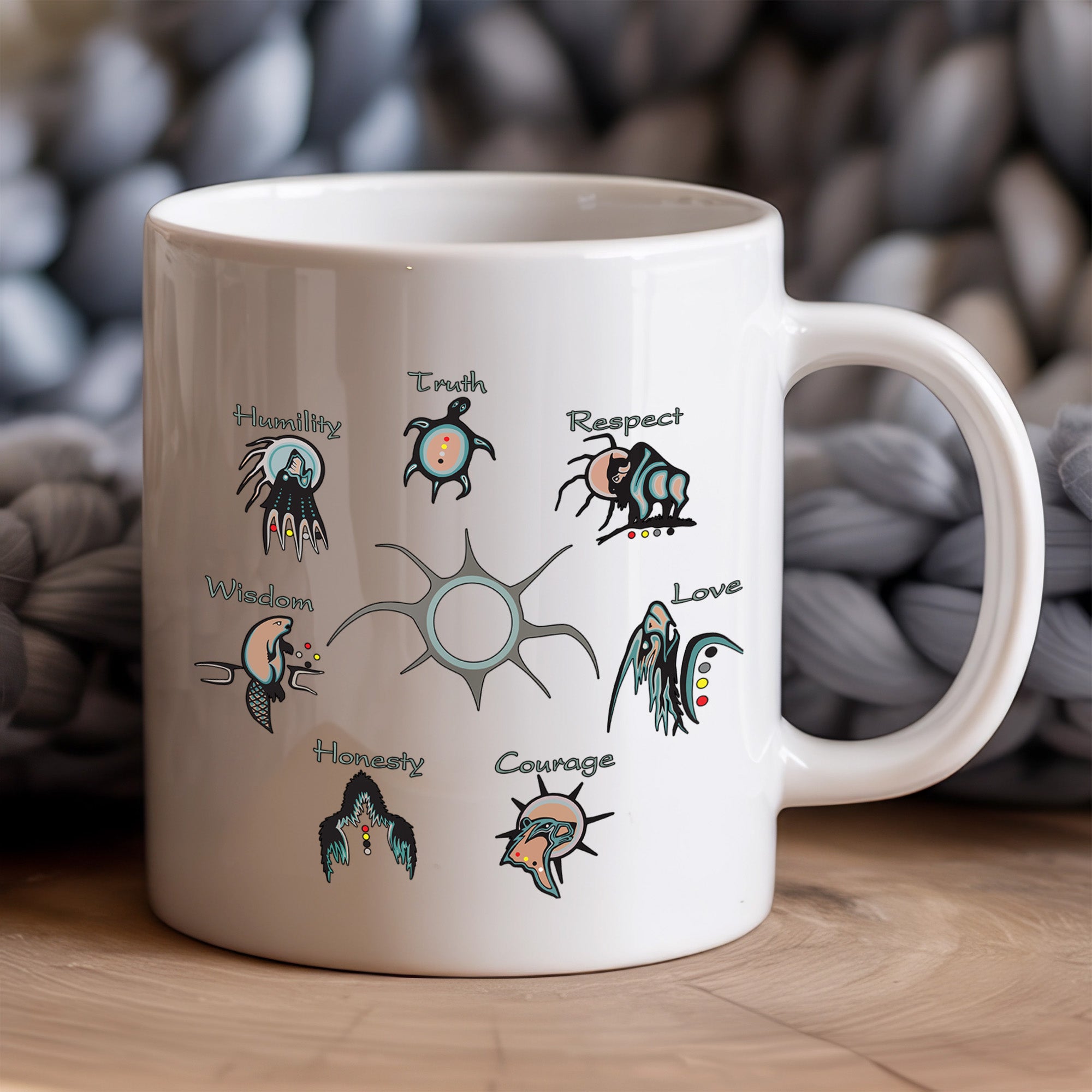 Seven Sacred Teachings Native American Heritage Coffee Mug