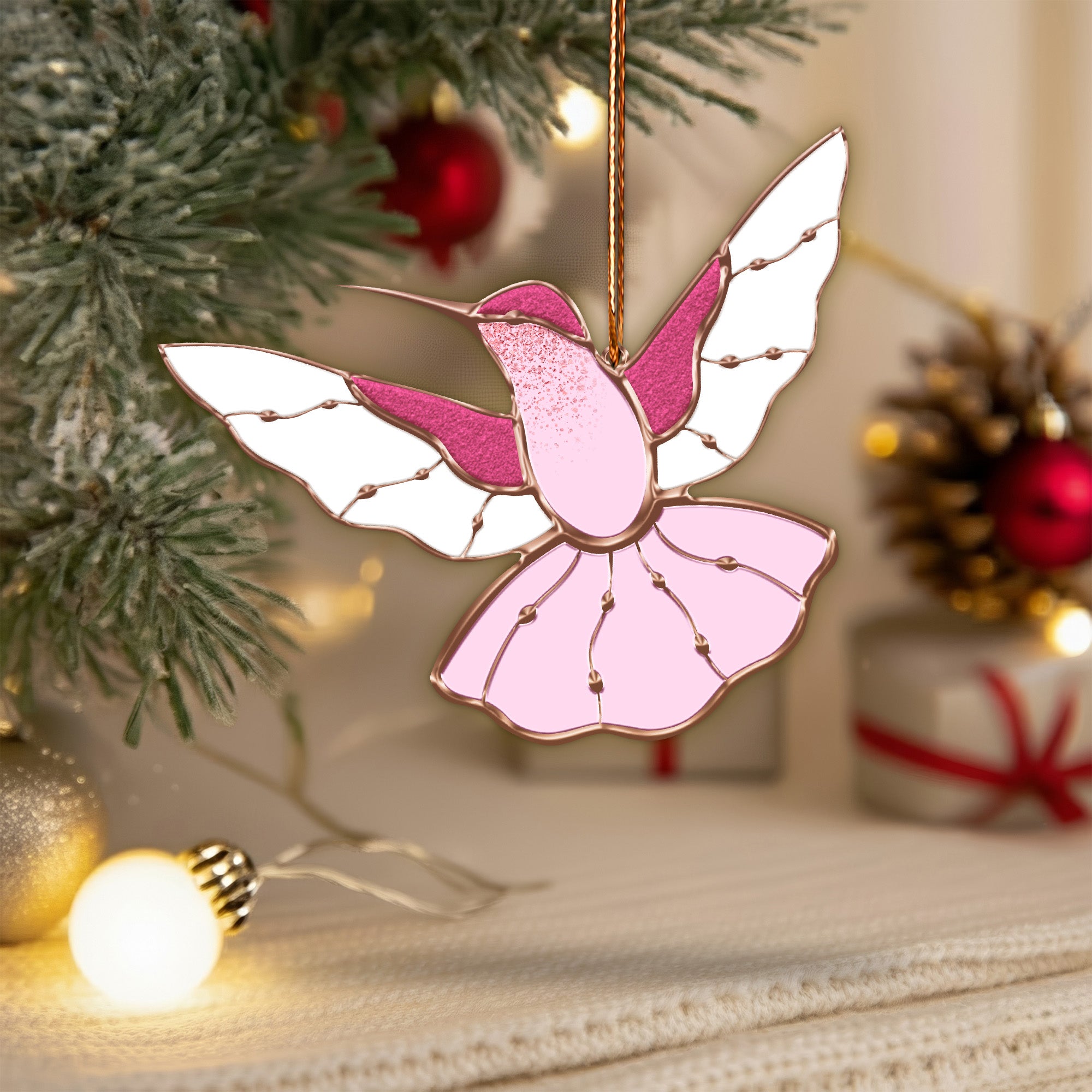 Sacred Spirit Hummingbird Ornament Unique Christmas Gift Decor Flat Acrylic