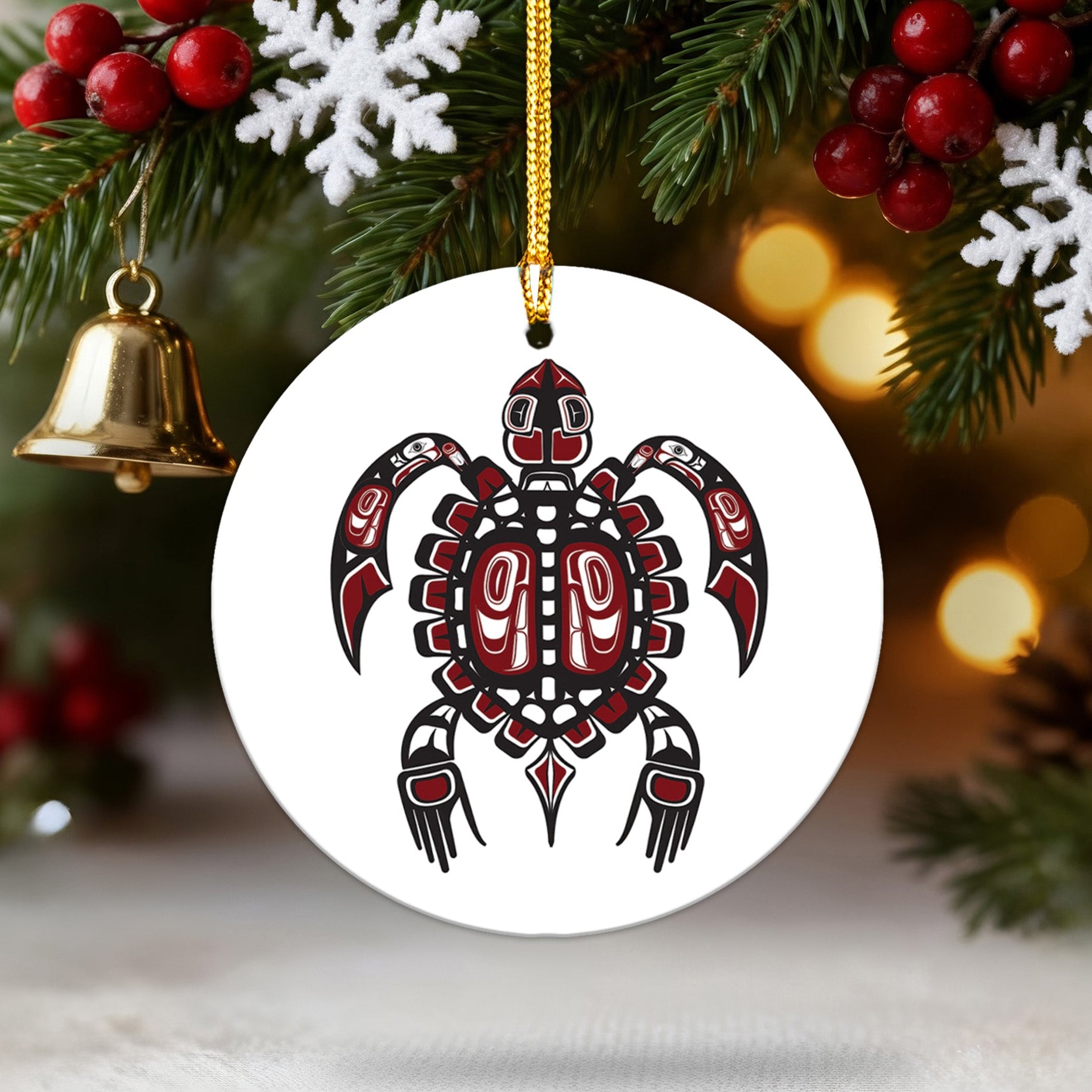 Tribal Totem Style Spirit Animal Ceramic Ornaments – Indigenous Symbolic Art