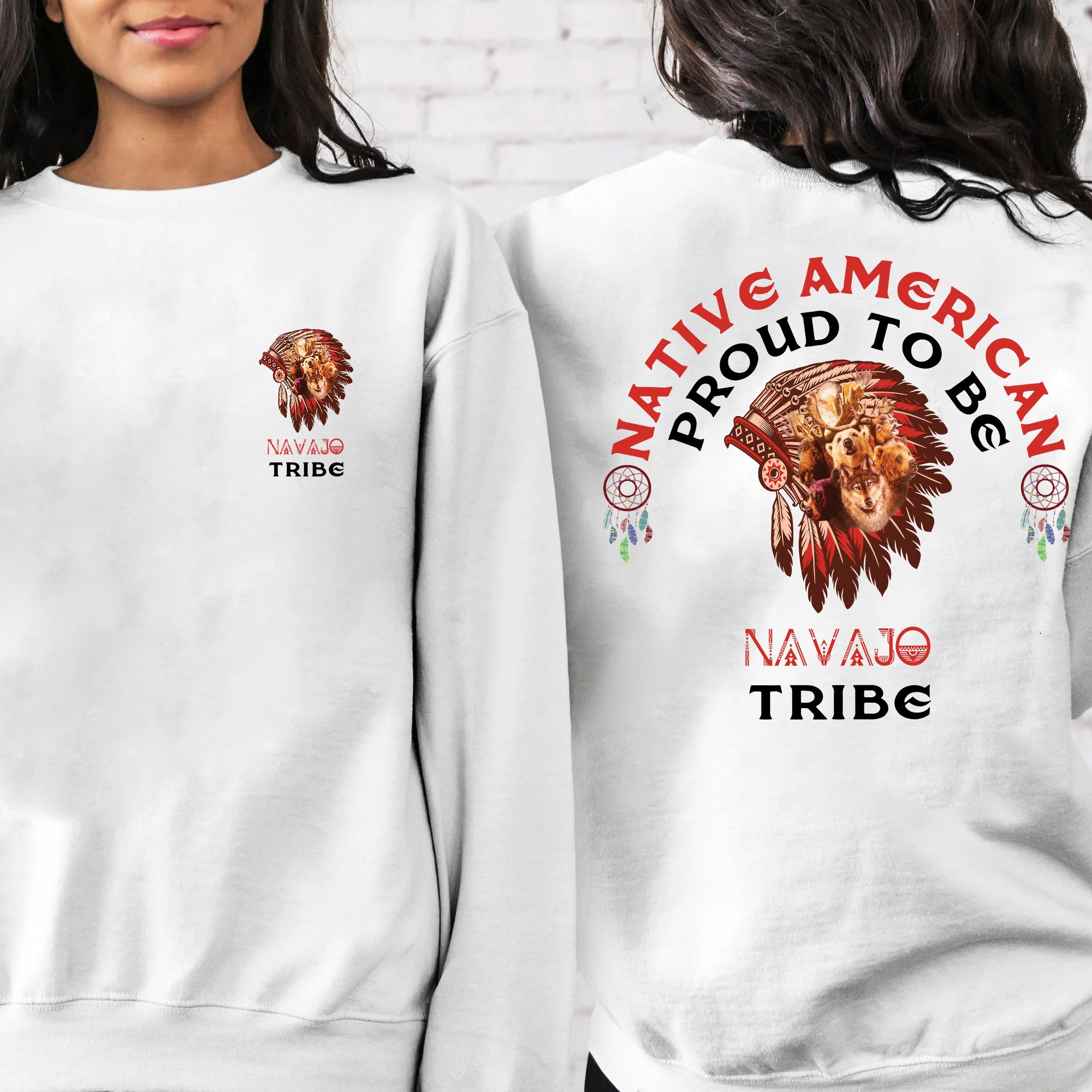 Proud to Be Native American Unisex T-Shirt/T-Shirt V-Neck/Hoodie/Sweatshirt - Two Sides (Custom Tribe)