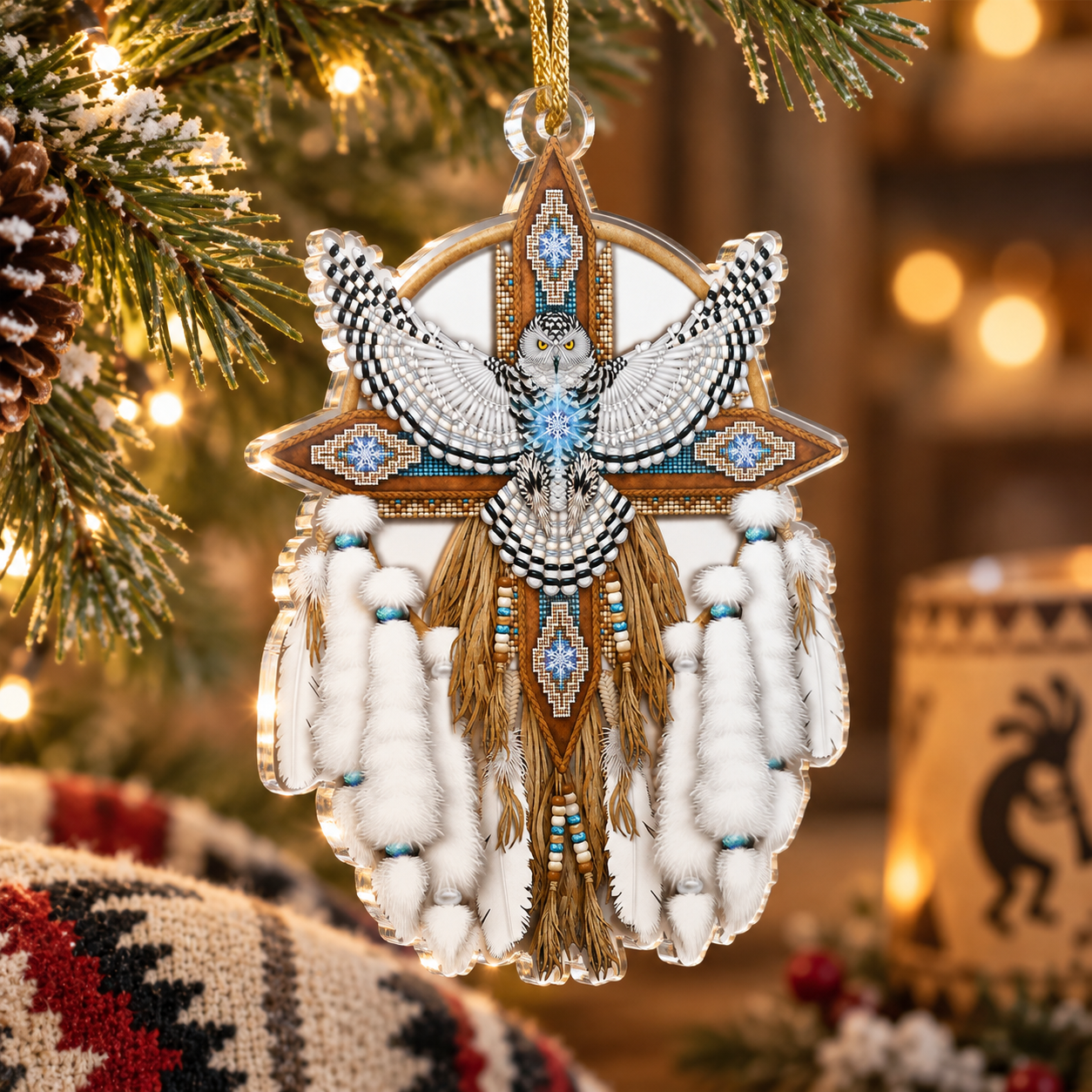 Owl Native American - Unique Gift Decor Flat Acrylic