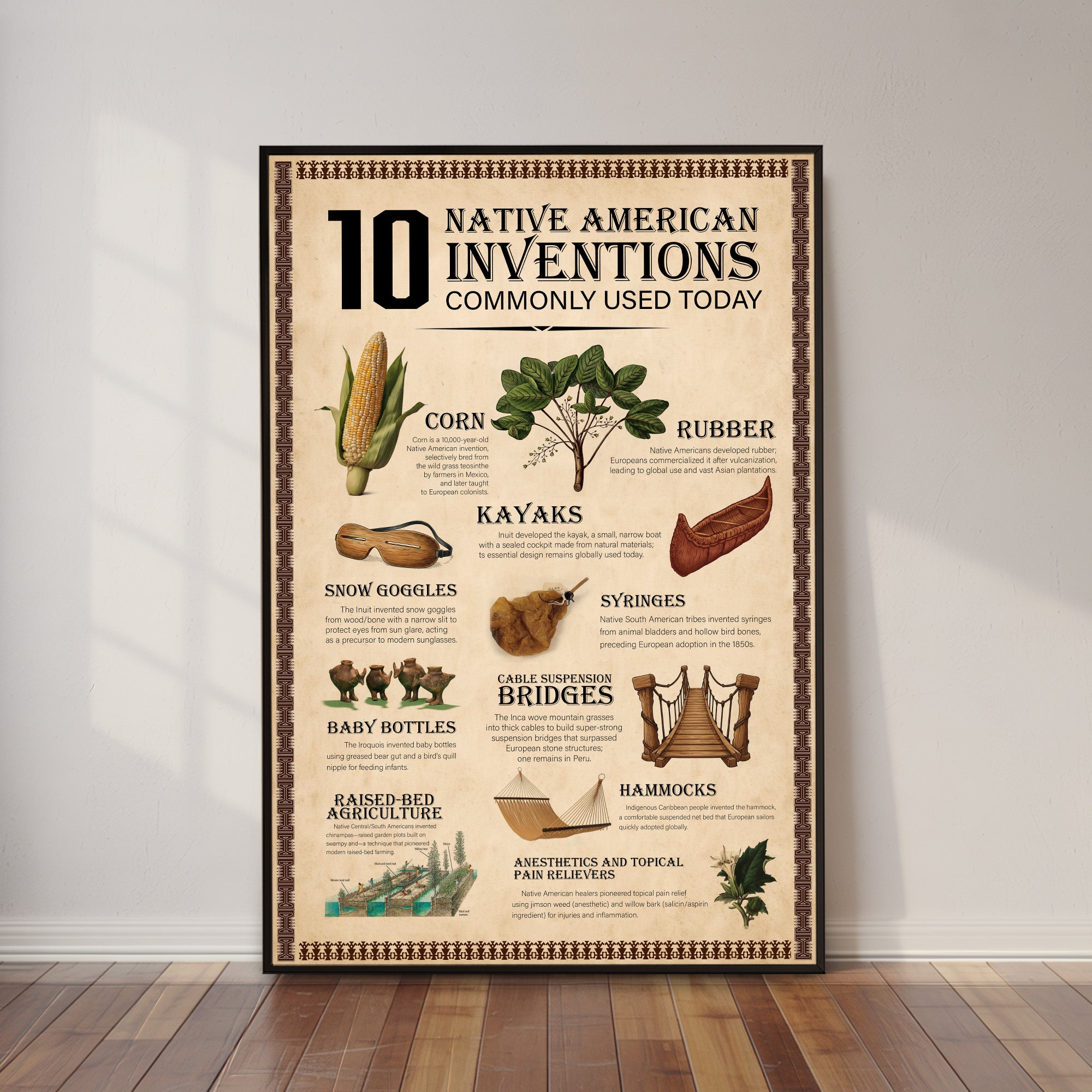 10 Native American Inventions Commonly Used Today Poster/Canvas