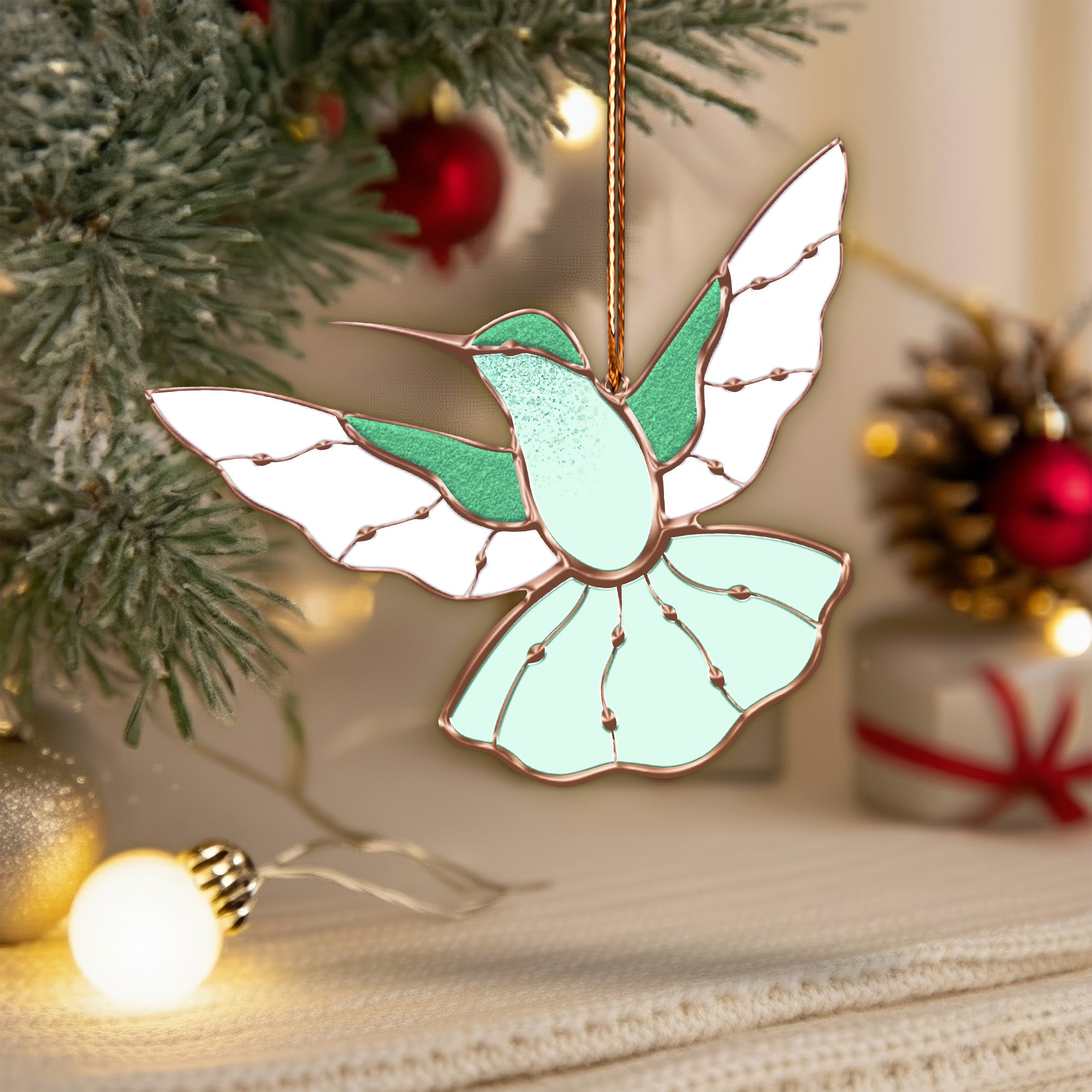 Sacred Spirit Hummingbird Ornament Unique Christmas Gift Decor Flat Acrylic