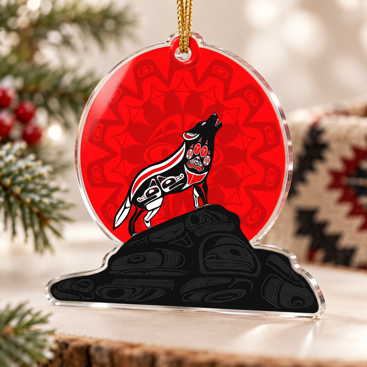 Wolf Native American - Unique Gift Decor Flat Acrylic