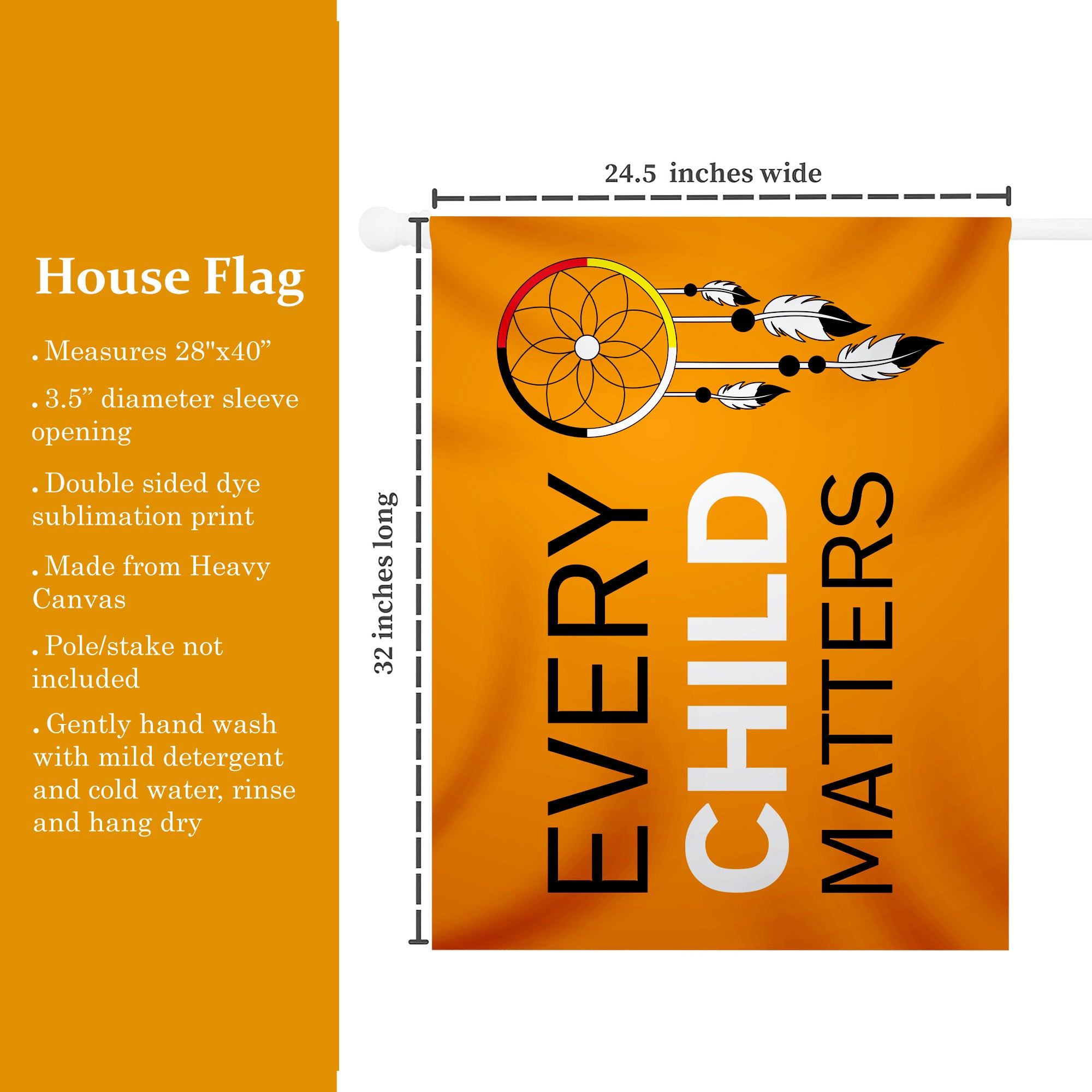 Dreamcatcher of Hope, Every Child Matters - Native American Flag Garden House Yard for Decor Outdoor