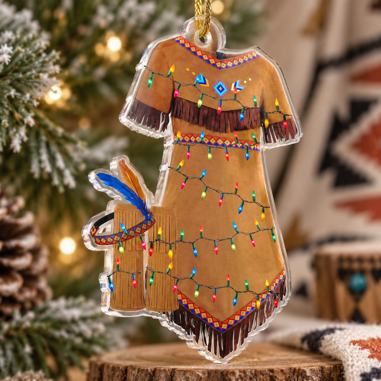 Dress Feather Headdress Native American - Unique Gift Decor Flat Acrylic