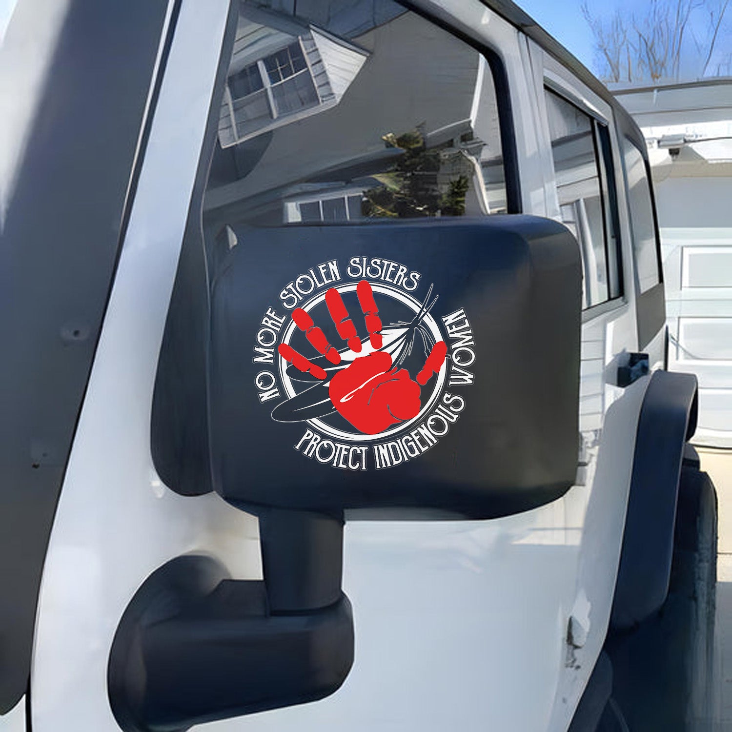 No More Stolen Sisters Red Hand Decal - Protect Indigenous Women