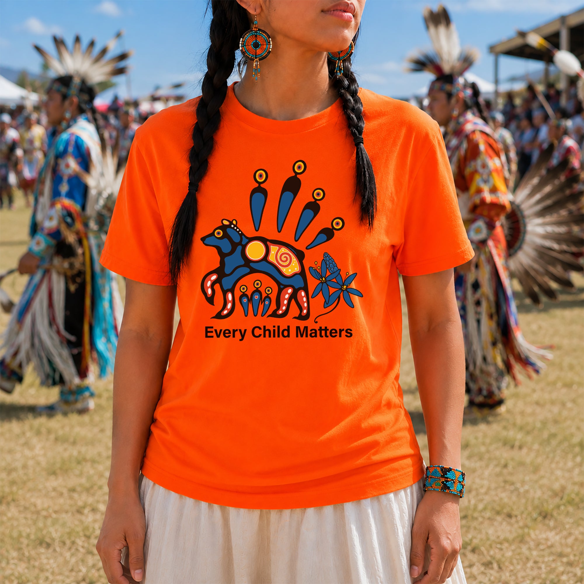 Every Child Matters Indigenous Sacred Bear For Orange Shirt Day Unisex T-shirt/Hoodie/Sweatshirt