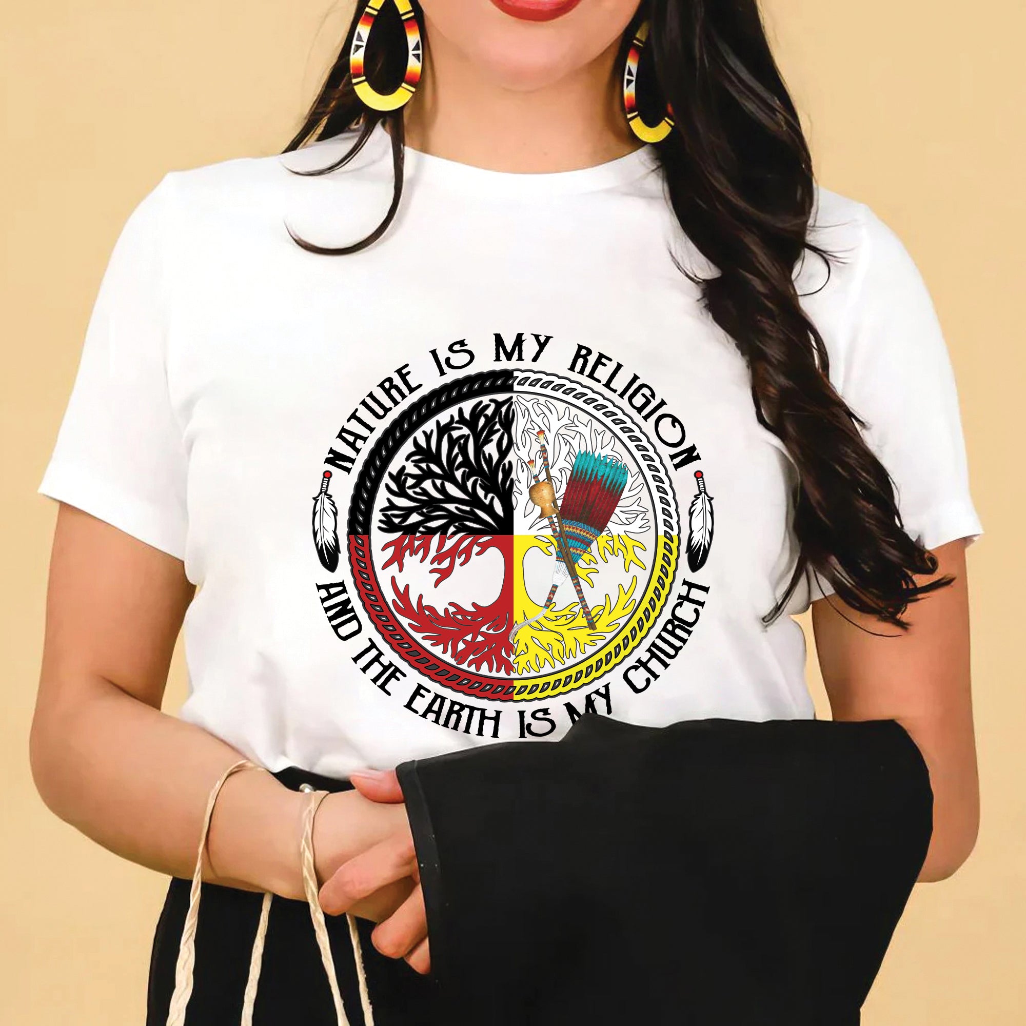 Nature Is My Religion And The Earth Is My Church Unisex T-Shirt/T-Shirt V-Neck/Hoodie/Sweatshirt - N34