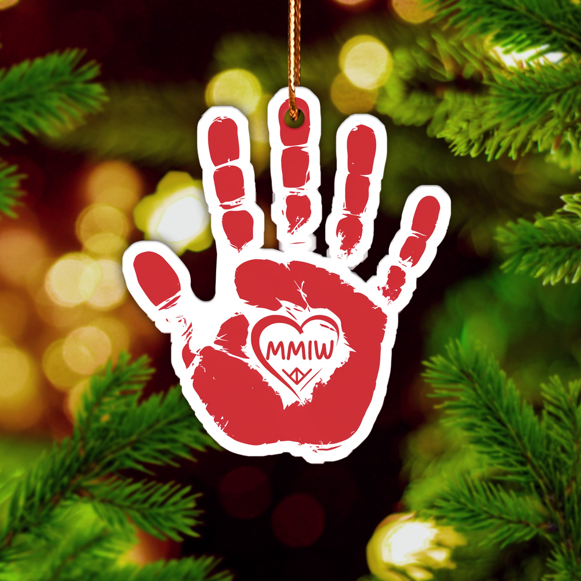MMIW Red Hand Native American - Unique Christmas Gift Decor Flat Acrylic