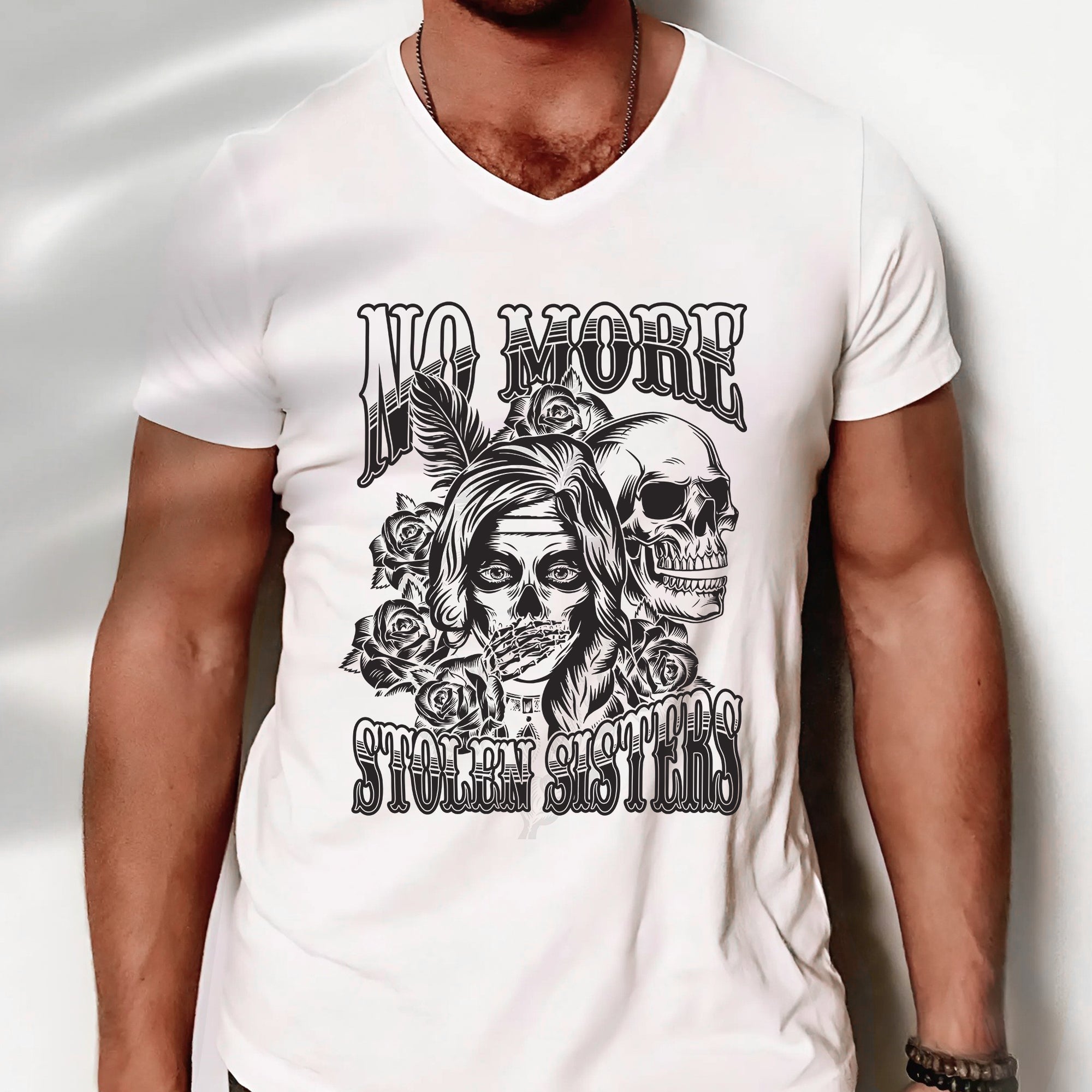 No More Stolen Sisters - MMIW Unisex T-Shirt/T-Shirt V-Neck/Hoodie/Sweatshirt One Side