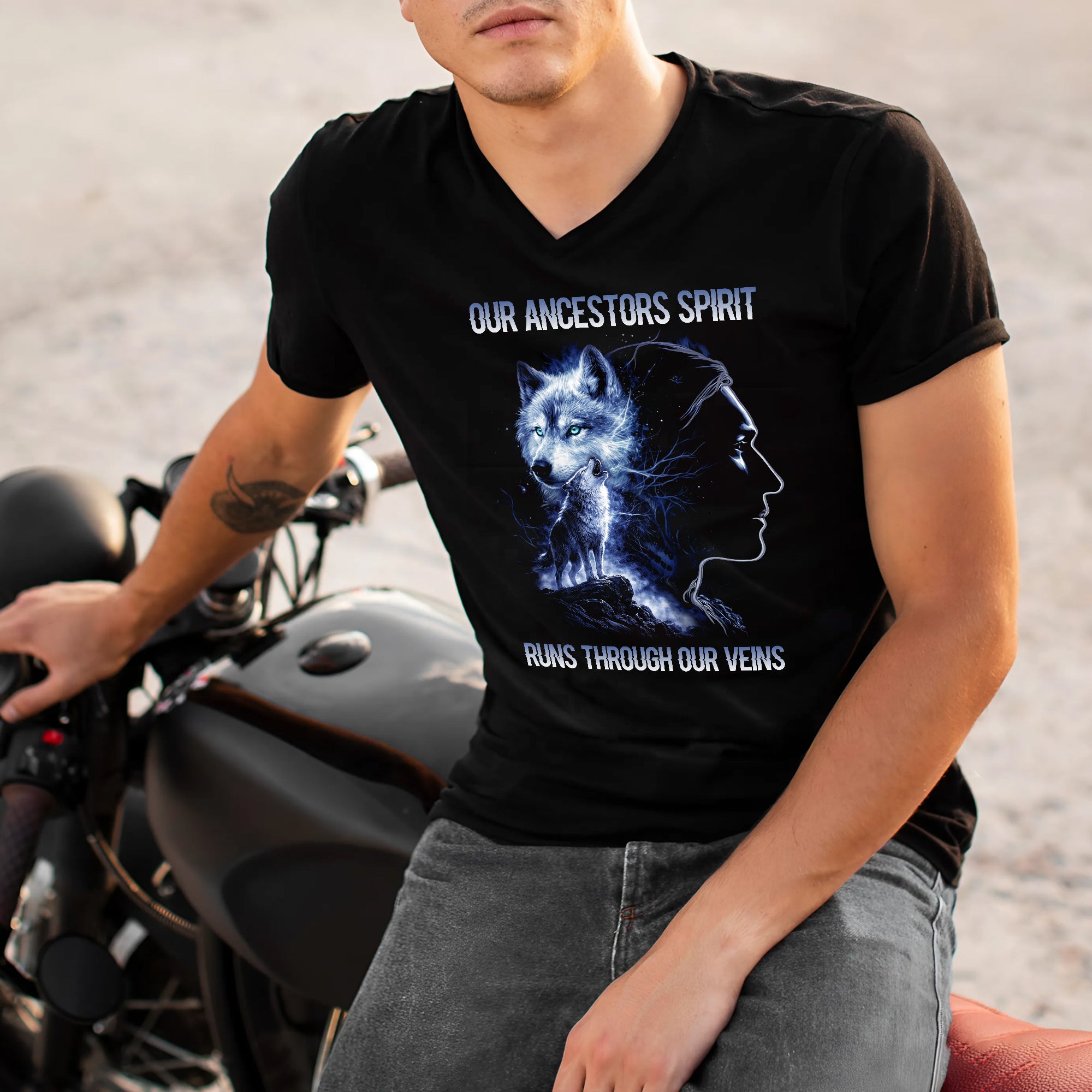 Our Ancestors Spirit Run Through Our Veins Unisex T-shirt/T-shirt V-Neck/Hoodie/Sweatshirt