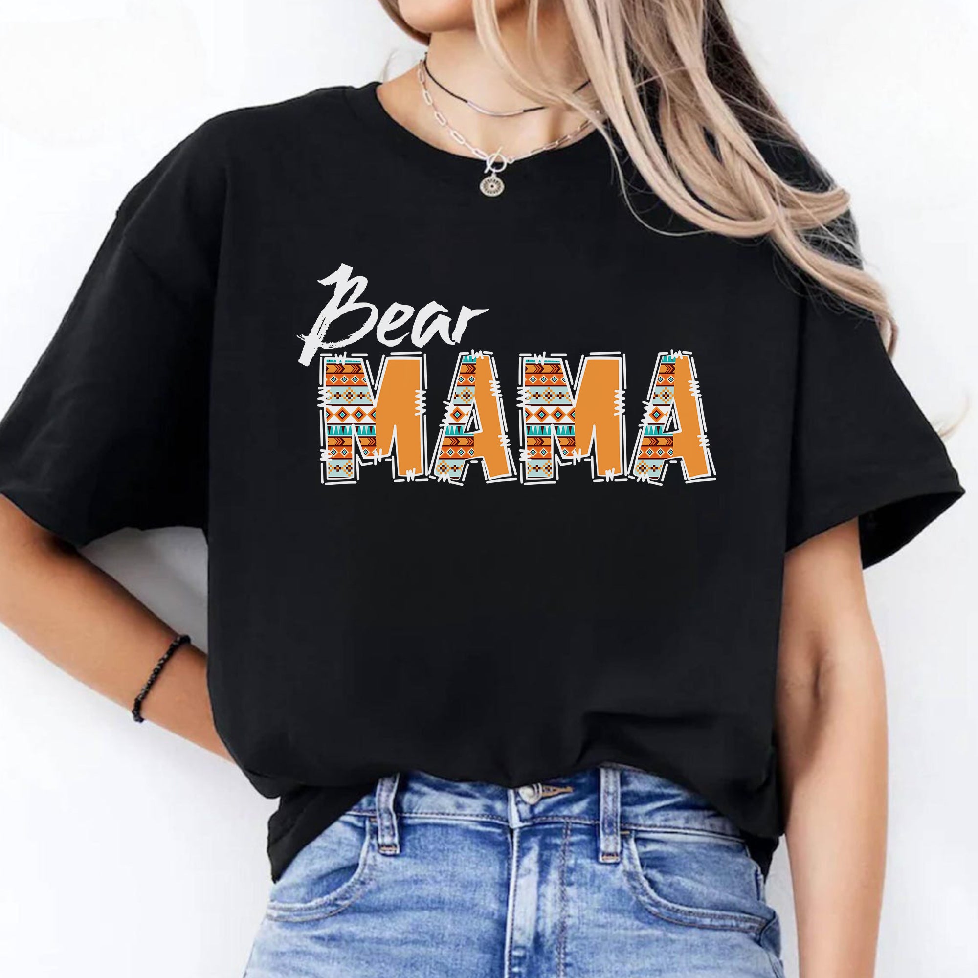 Bear Mama – Tribal Print Unisex T-Shirt/T-Shirt V-Neck/Hoodie/Sweatshirt