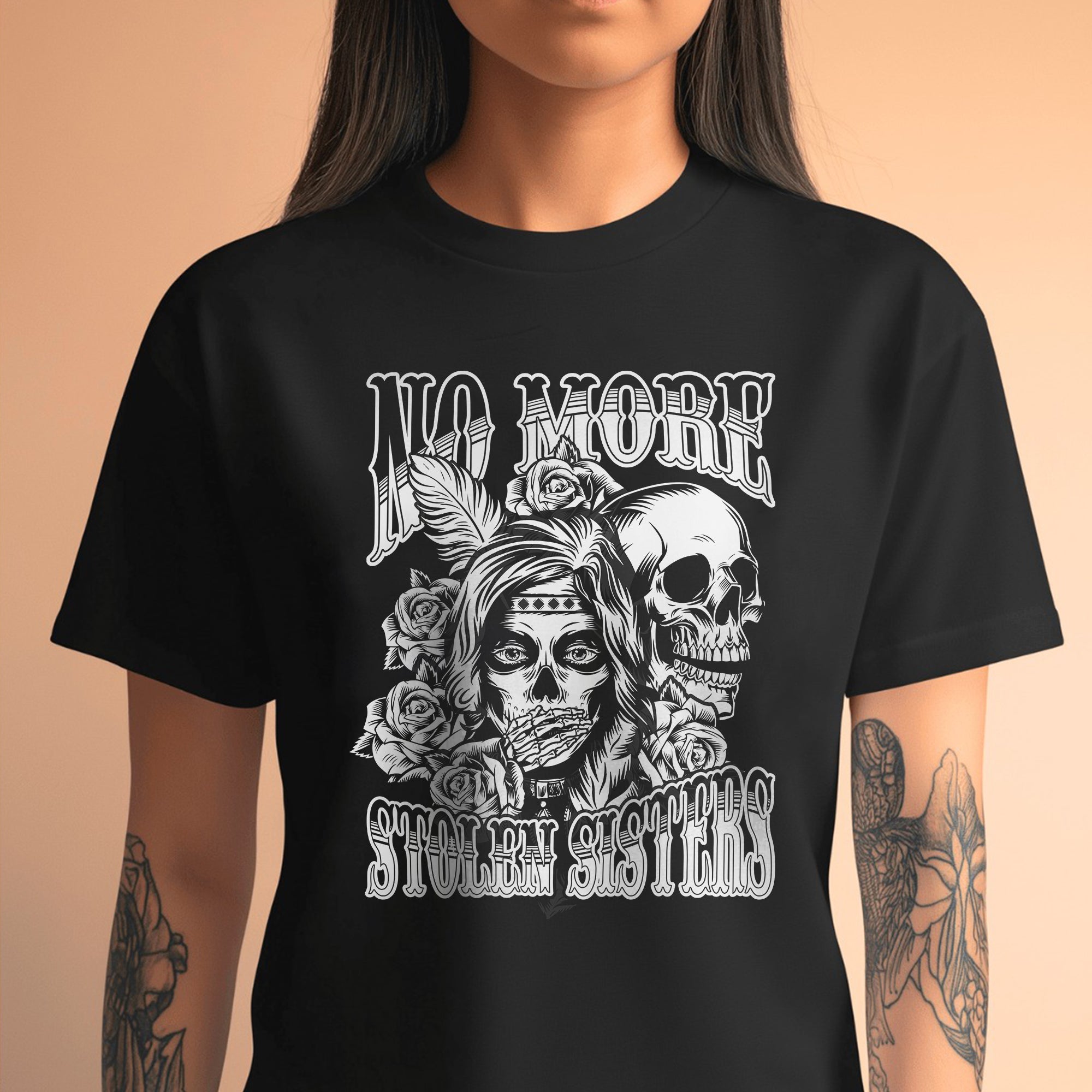 No More Stolen Sisters - MMIW Unisex T-Shirt/T-Shirt V-Neck/Hoodie/Sweatshirt One Side