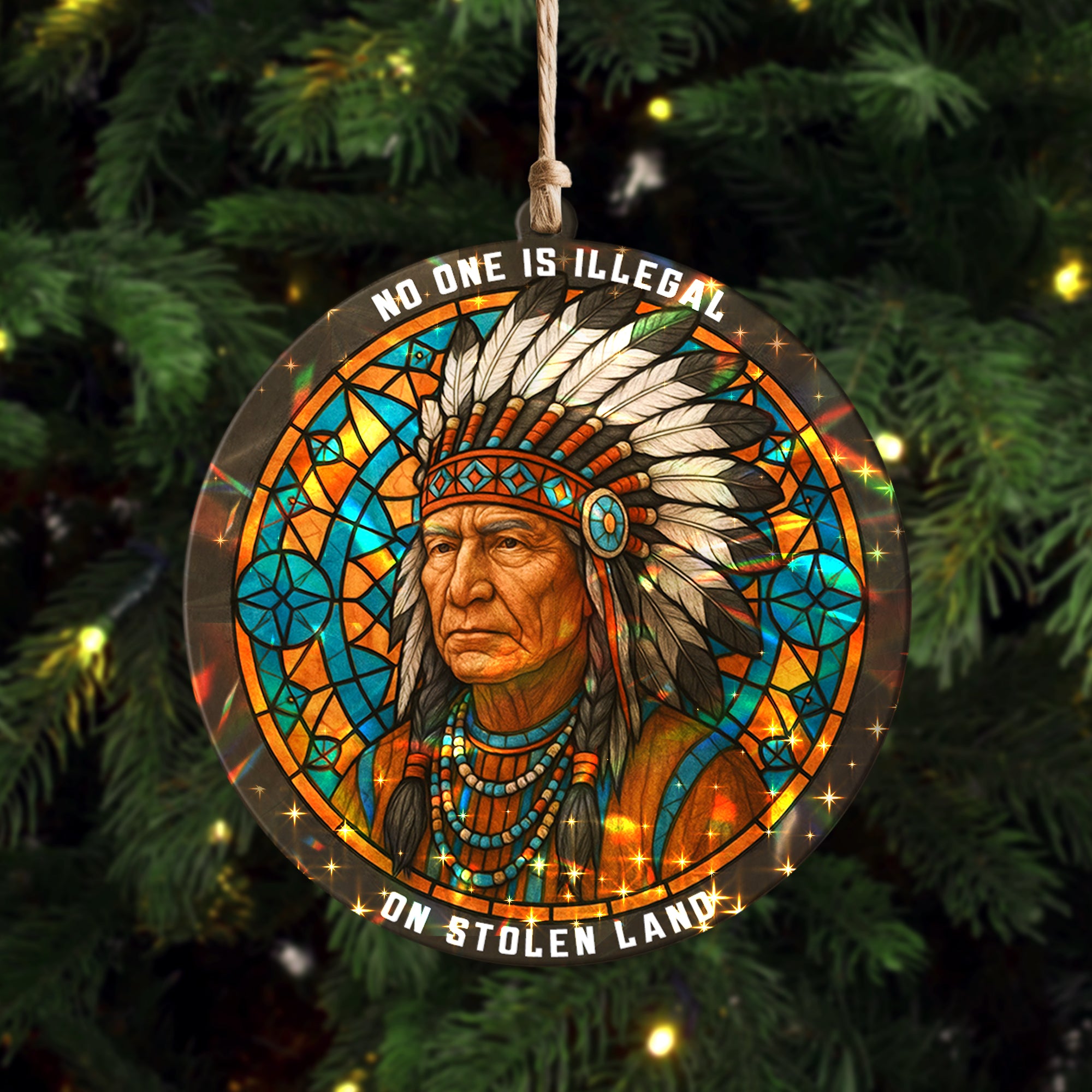 Chief's Legacy - No One Is Illegal on Stolen Land - Unique Christmas Gift Decor Flat Acrylic
