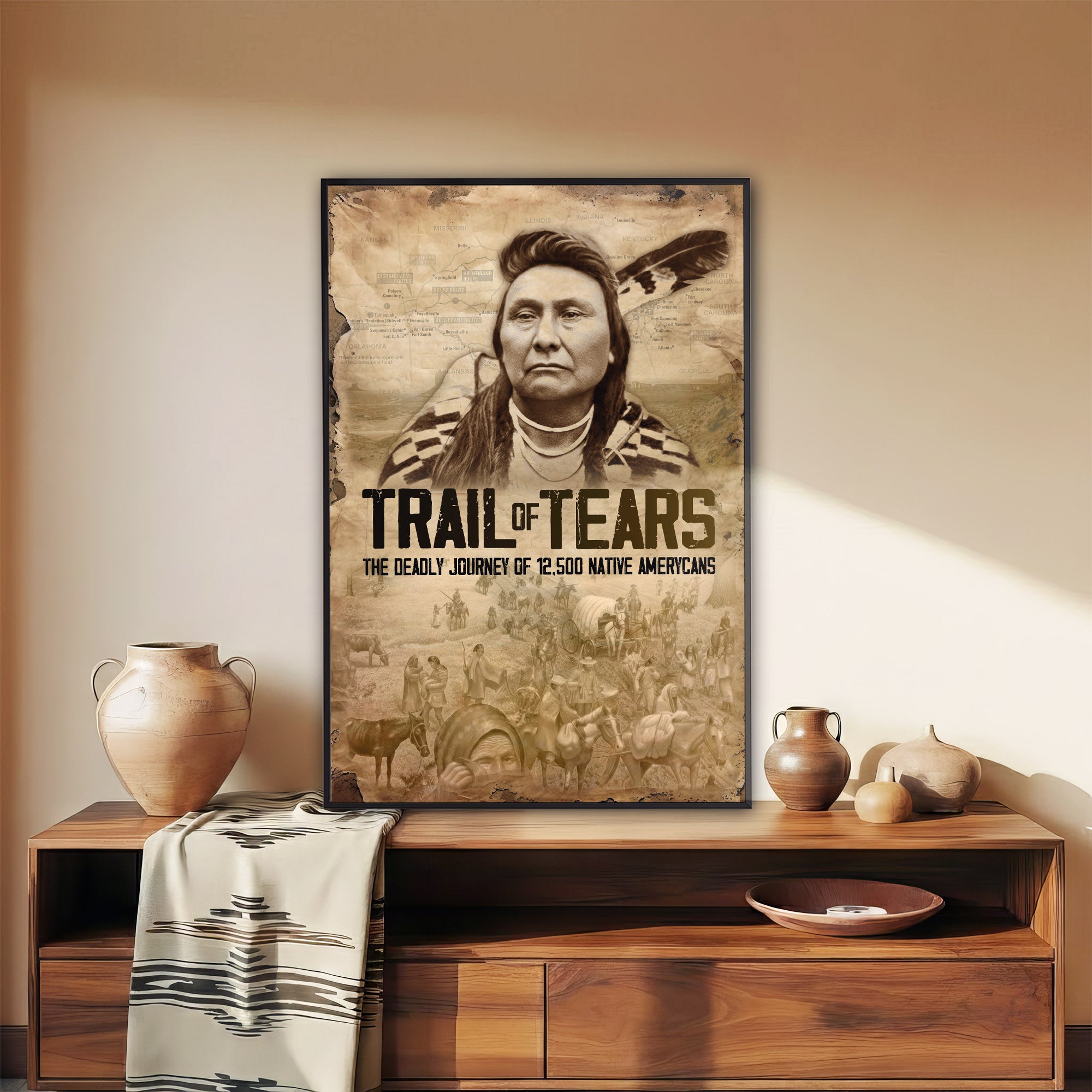 Native Spirit - Trail Of Tears Artwork Poster/ Canvas
